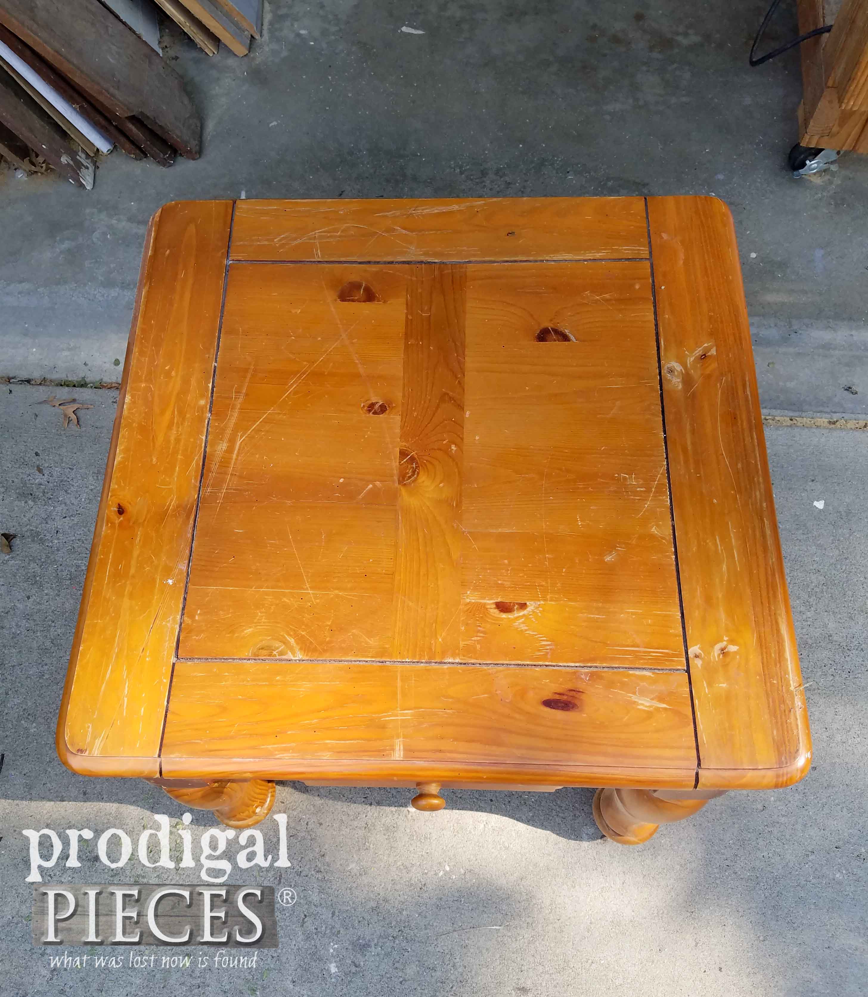 Curbside Side Table Top Damage | prodigalpieces.com