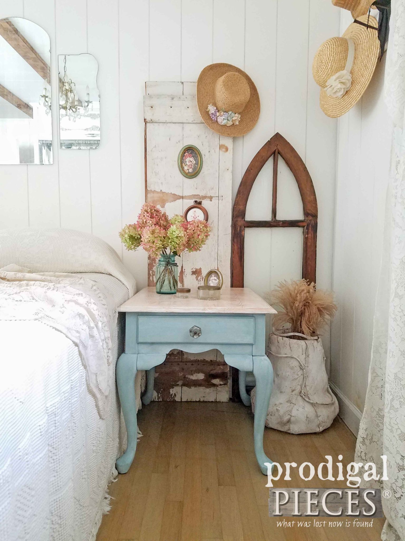 Cottage Style Queen Anne Table in Blue by Prodigal Pieces | prodigalpieces.com