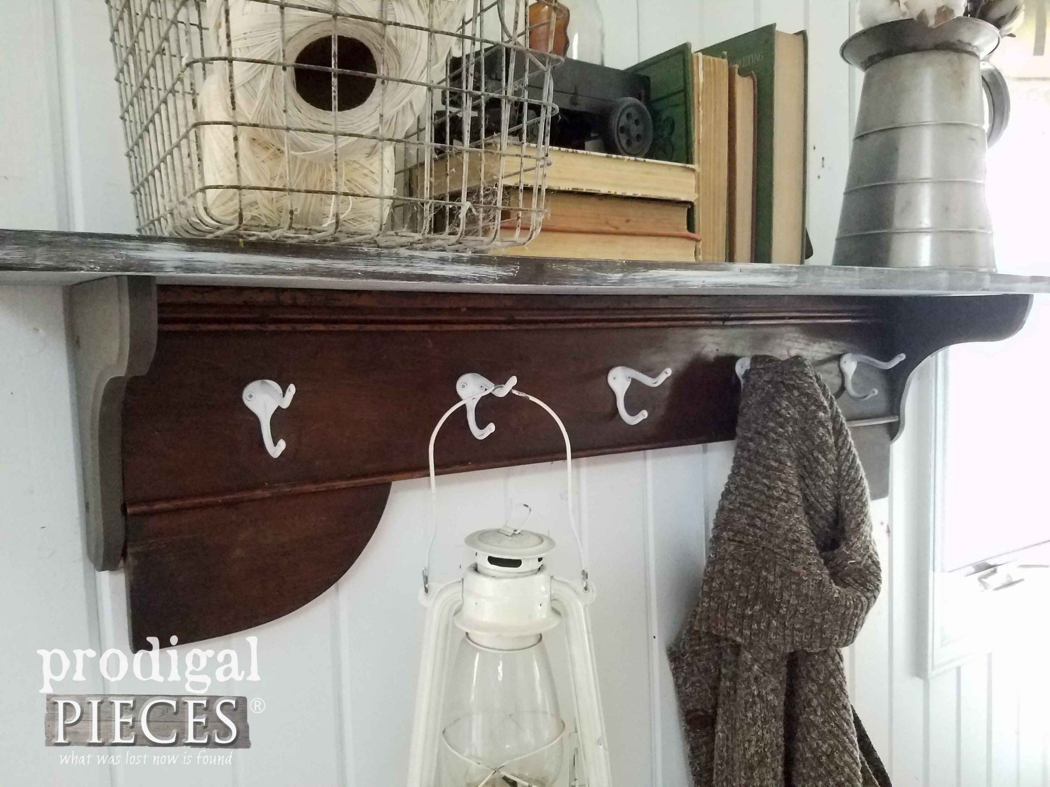 Build a Rustic Farmhouse Coat Rack with Reclaimed Materials. Tutorial at Prodigal Pieces | prodigalpieces.com