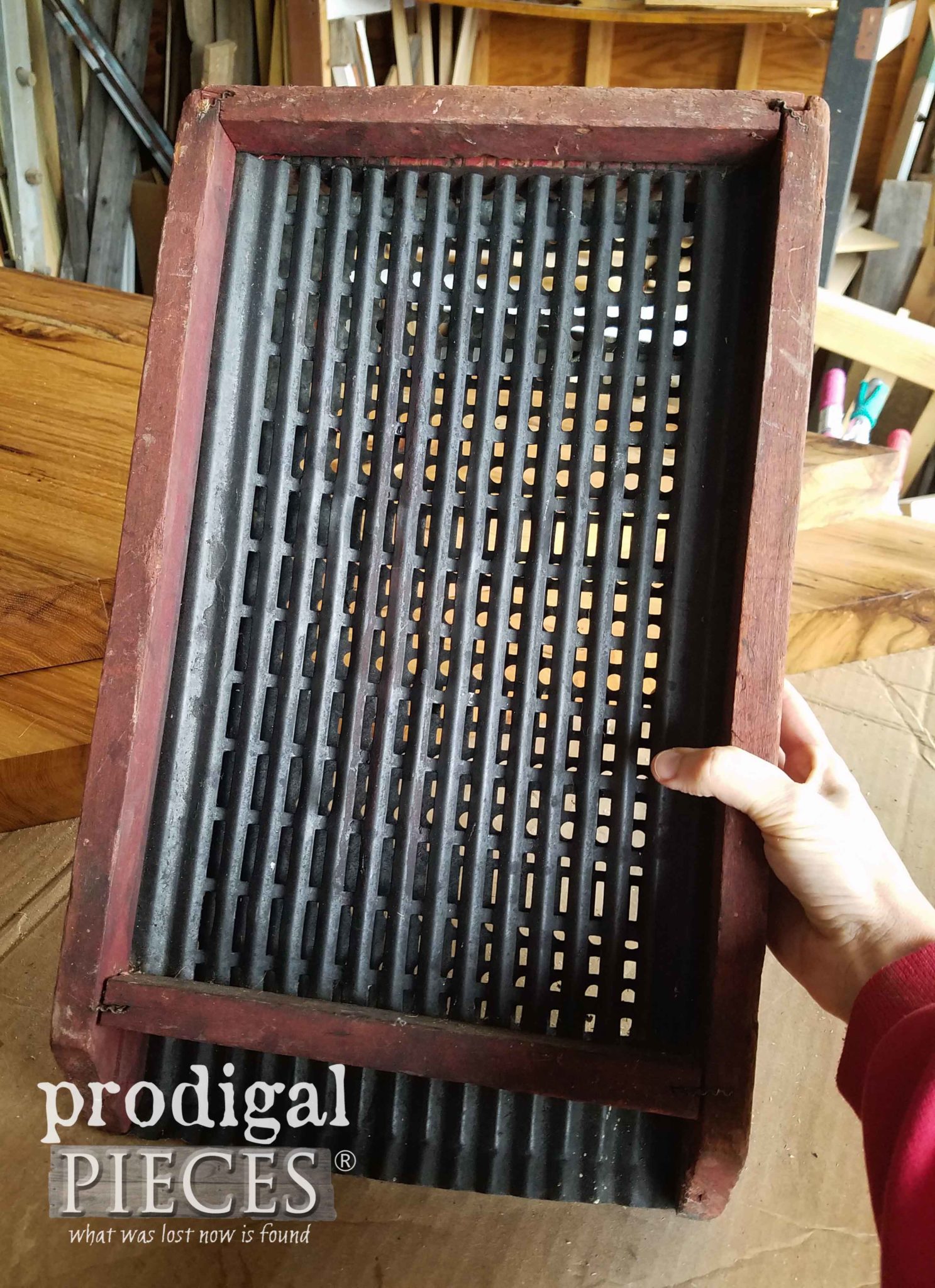Antique Corn Sheller Before Repurpose by Prodigal Pieces | prodigalpieces.com