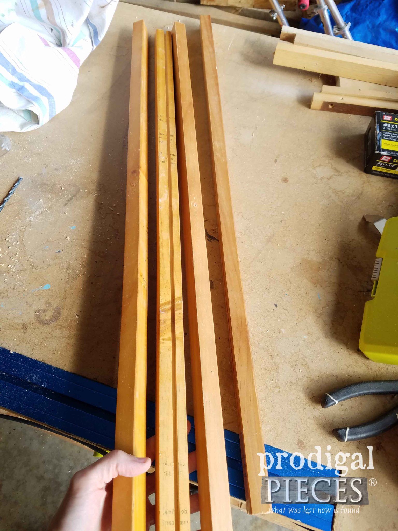 Bed Rail Slats Before Upcycle | prodigalpieces.com