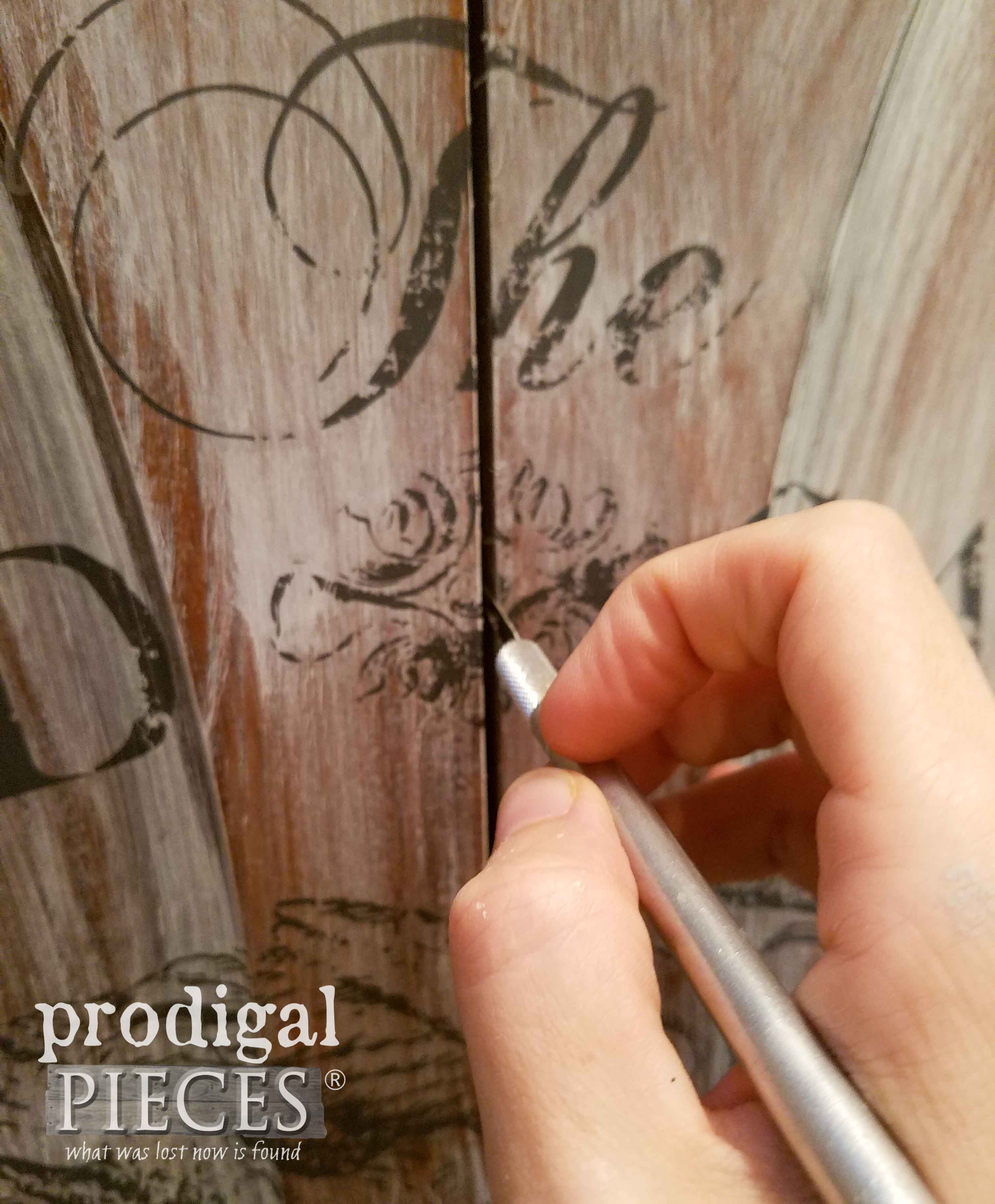 Cutting IOD Transfer to Fit Doors of Armoire | prodigalpieces.com