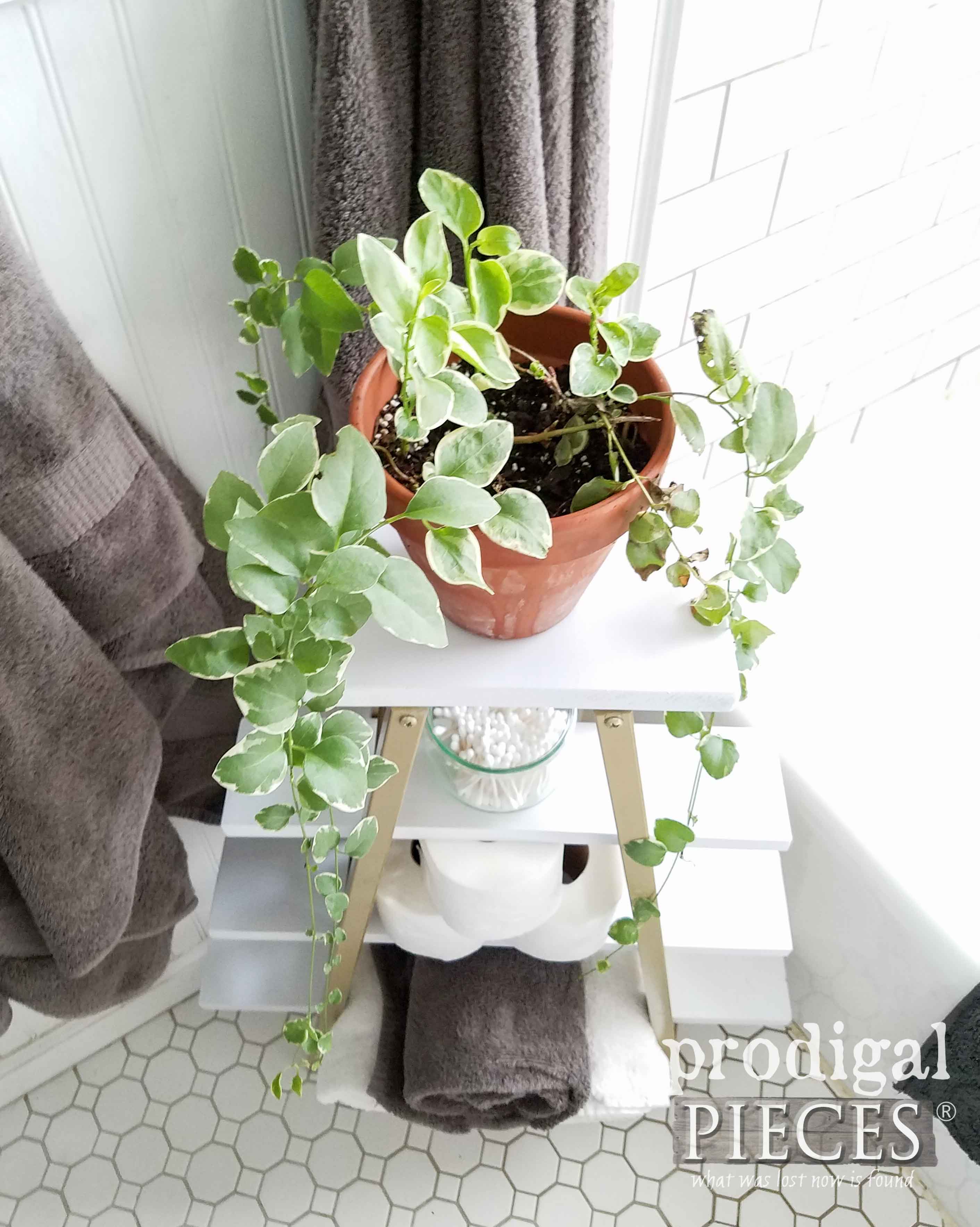 Terra Cotta Plants Stand from Upcycled Bed Rails by Prodigal Pieces | prodigalpieces.com
