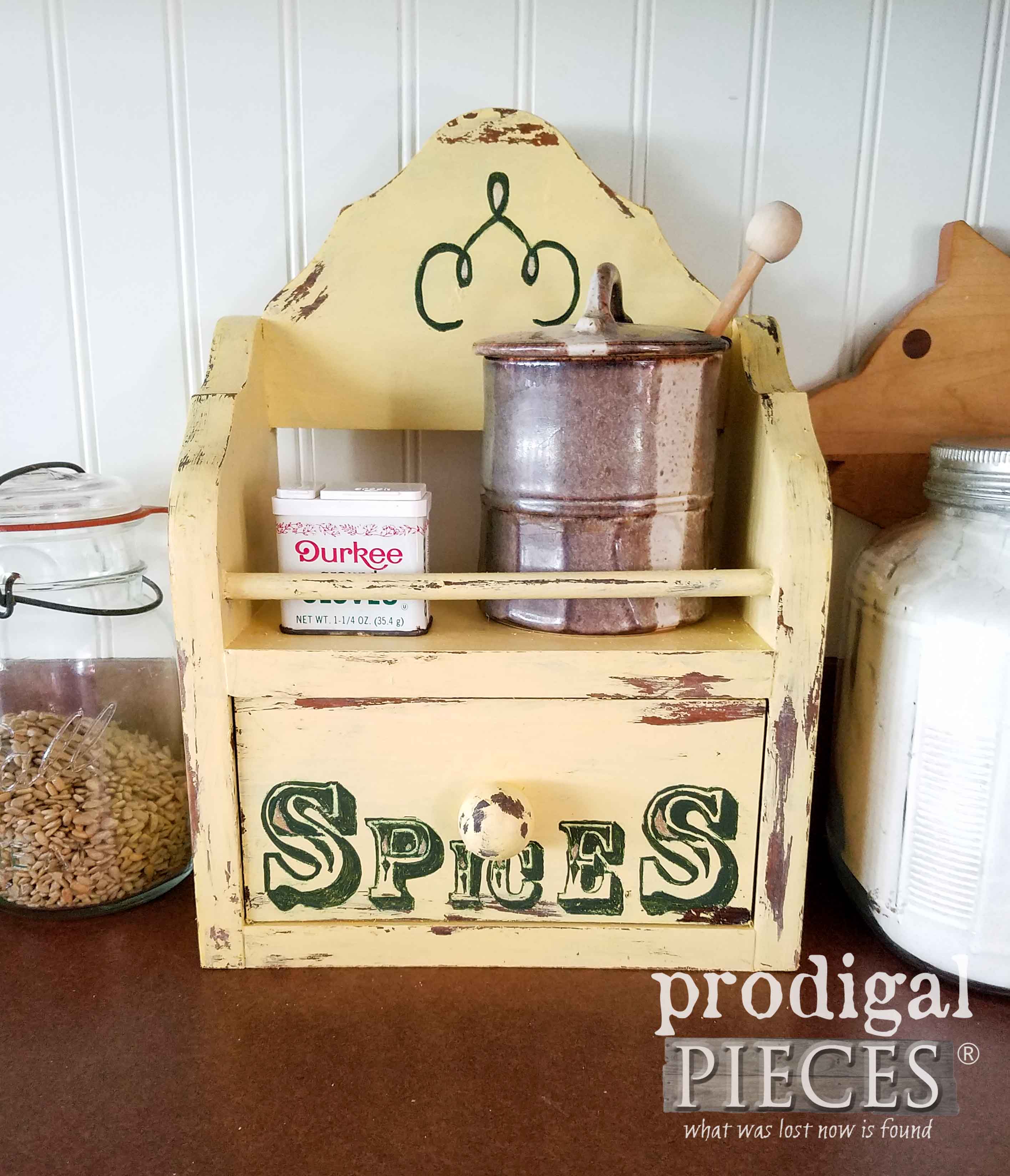 Vintage Styled Spice Box Charging Station with DIY by Prodigal Pieces | prodigalpieces.com