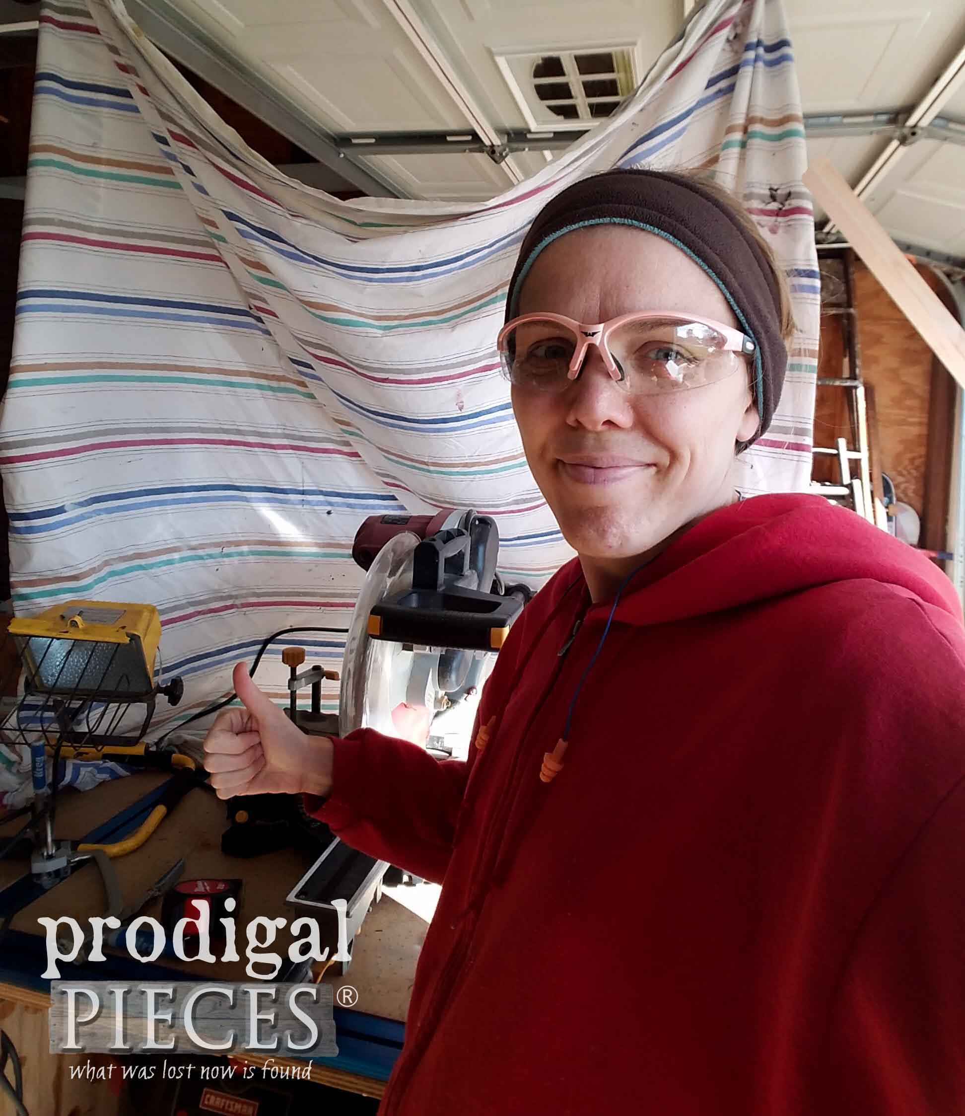 Larissa of Prodigal Pieces in her workshop | prodigalpieces.com