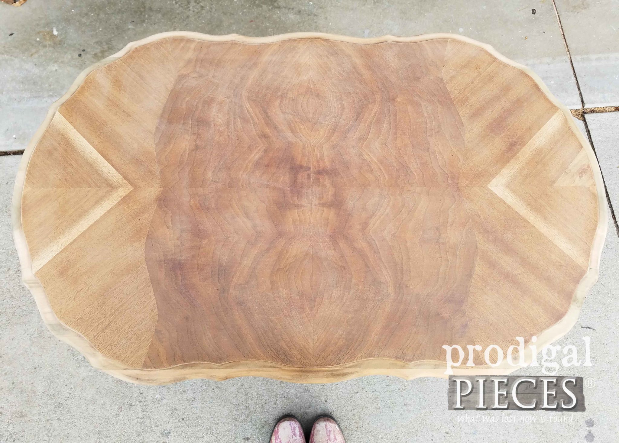 Beautiful Inlay on Antique Side Table | prodigalpieces.com