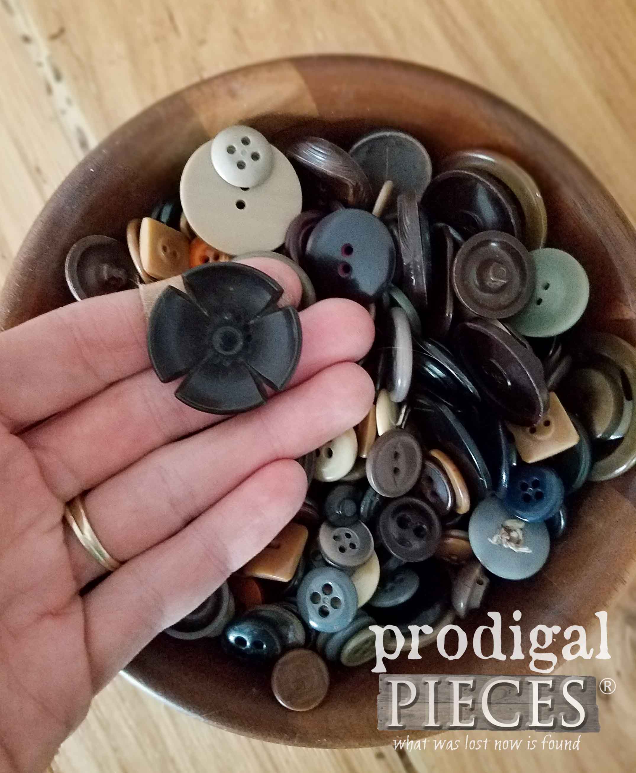 Bowl of Vintage Buttons by Prodigal Pieces | prodigalpieces.com