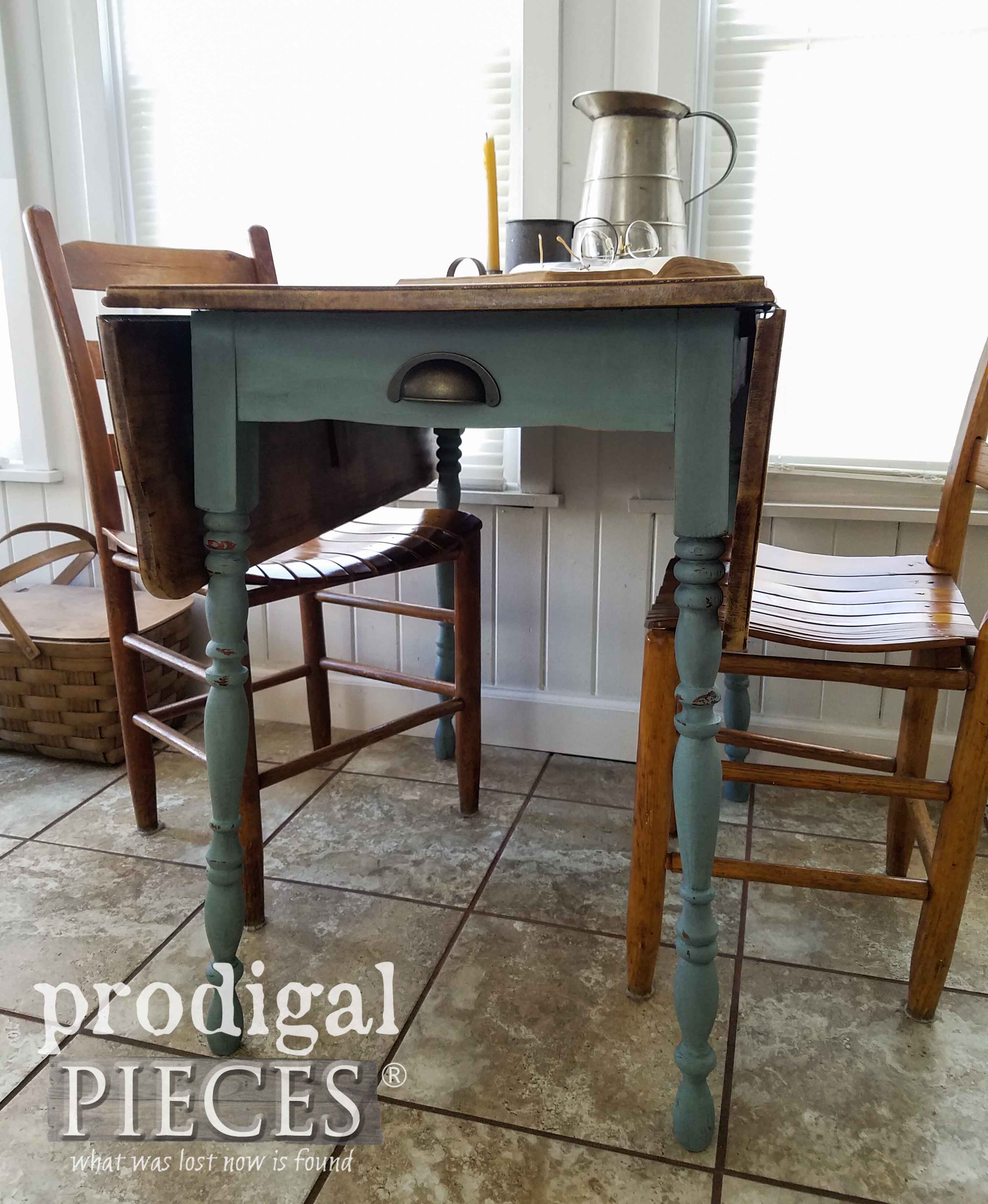 Antique Drop-Leaf Table given new life by Larissa of Prodigal Pieces | prodigalpieces.com