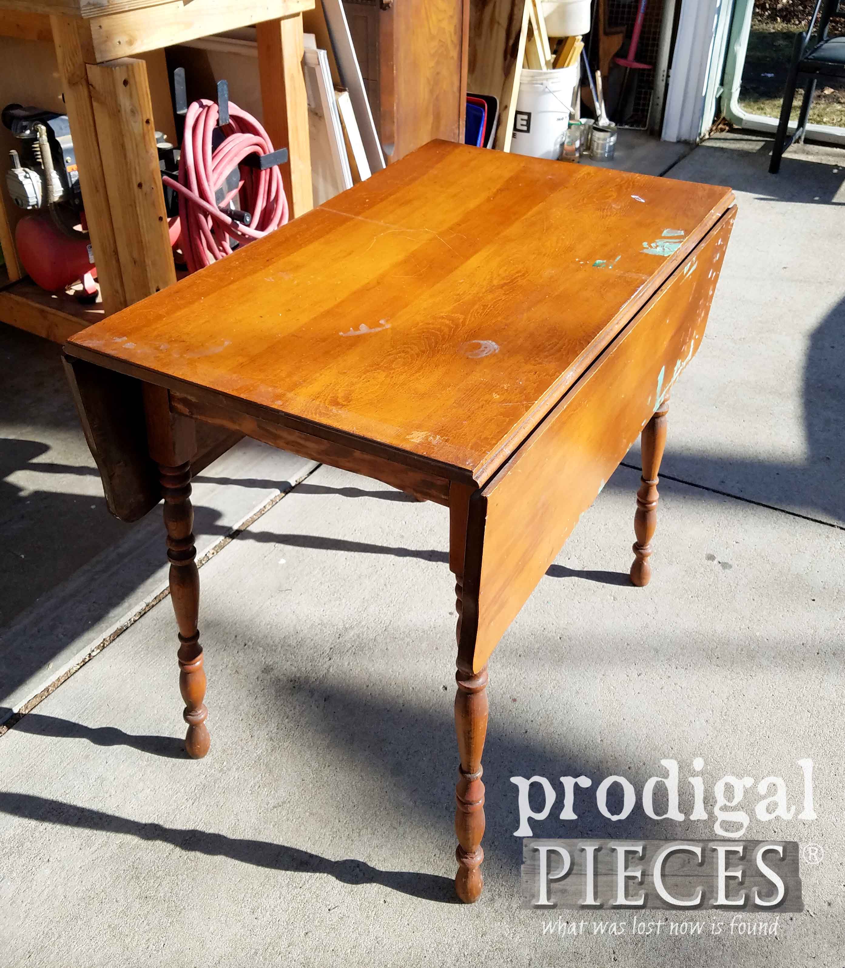 Vintage Pine Drop-Leaf Table Needing Updated by Prodigal Pieces | prodigalpieces.com