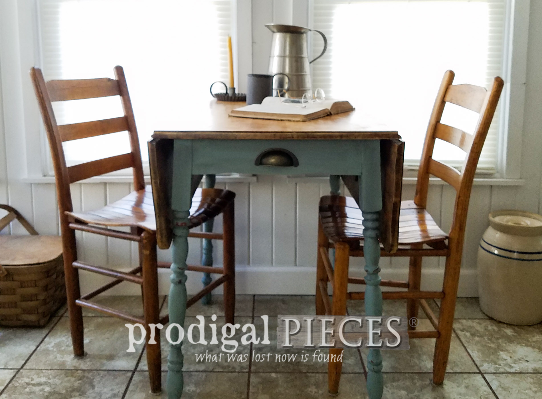 Featured Farmhouse Drop Leaf Table by Larissa of Prodigal Pieces | prodigalpieces.com