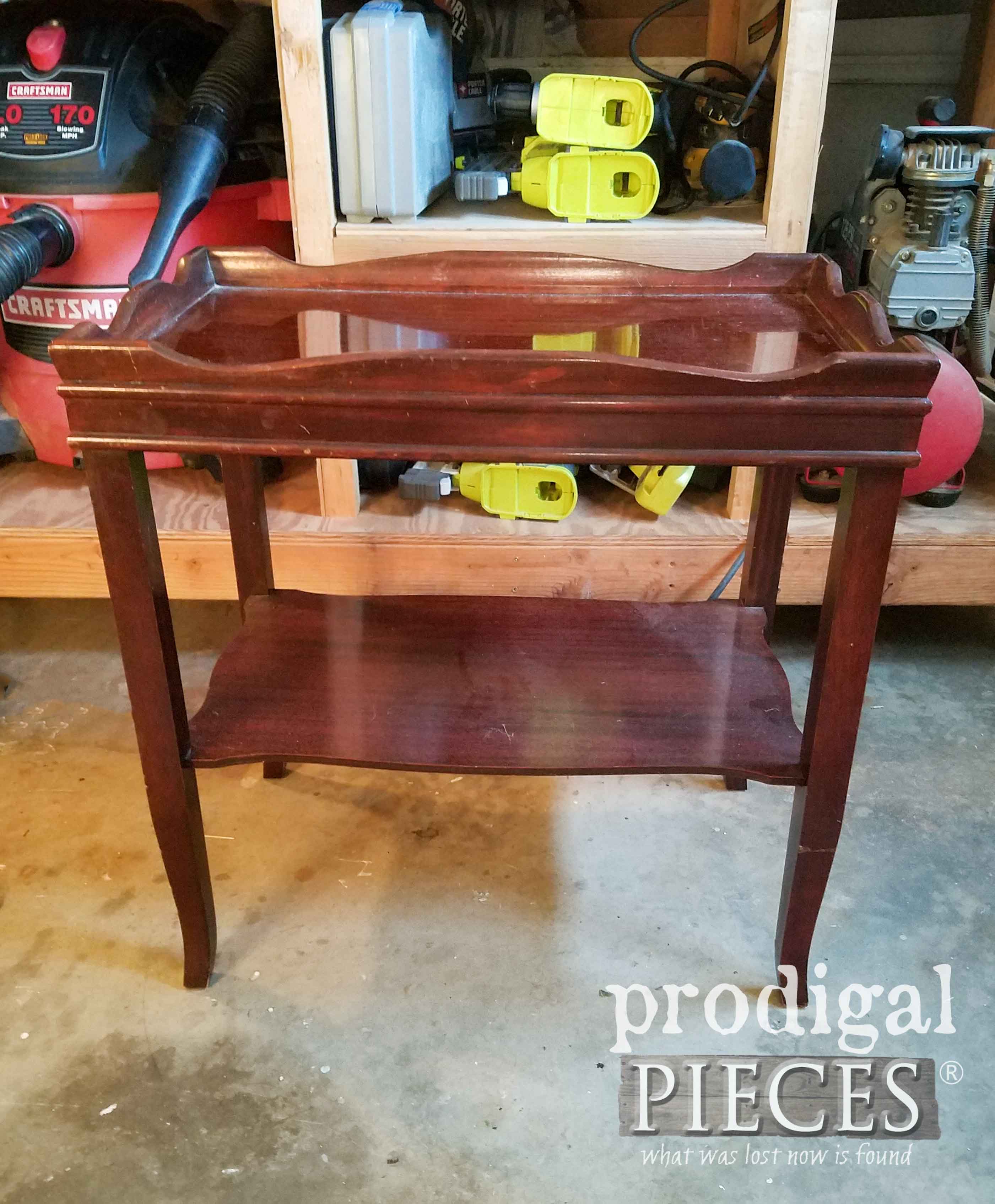 Vintage Side Table Before | prodigalpieces.com