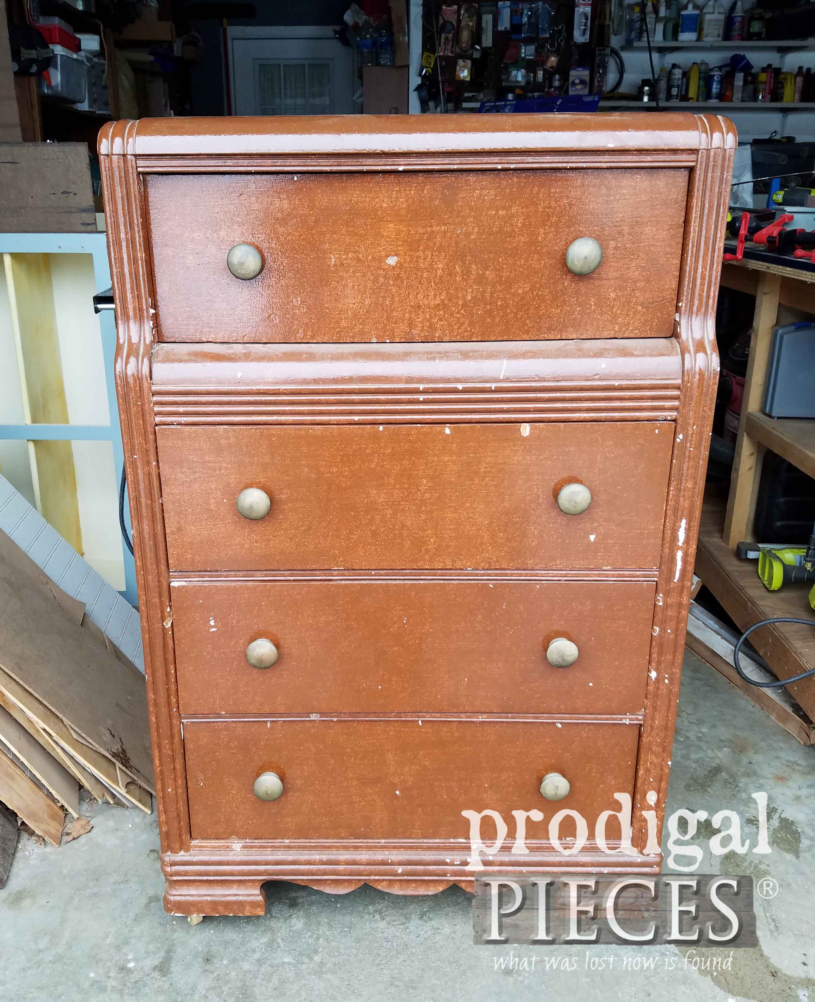 Art Deco Chest of Drawers Before | prodigalpieces.com