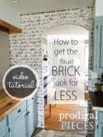 DIY Faux Brick Tutorial ~ Budget Decor - Prodigal Pieces