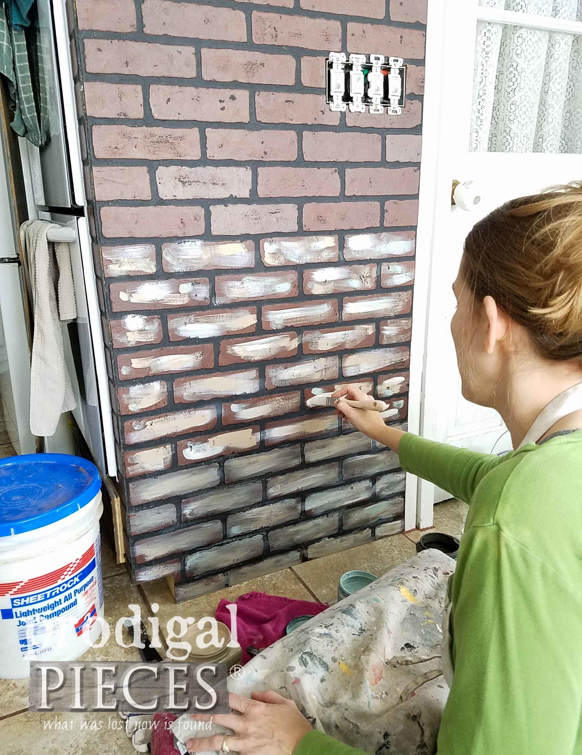 DIY Faux Brick Tutorial ~ Budget Decor - Prodigal Pieces