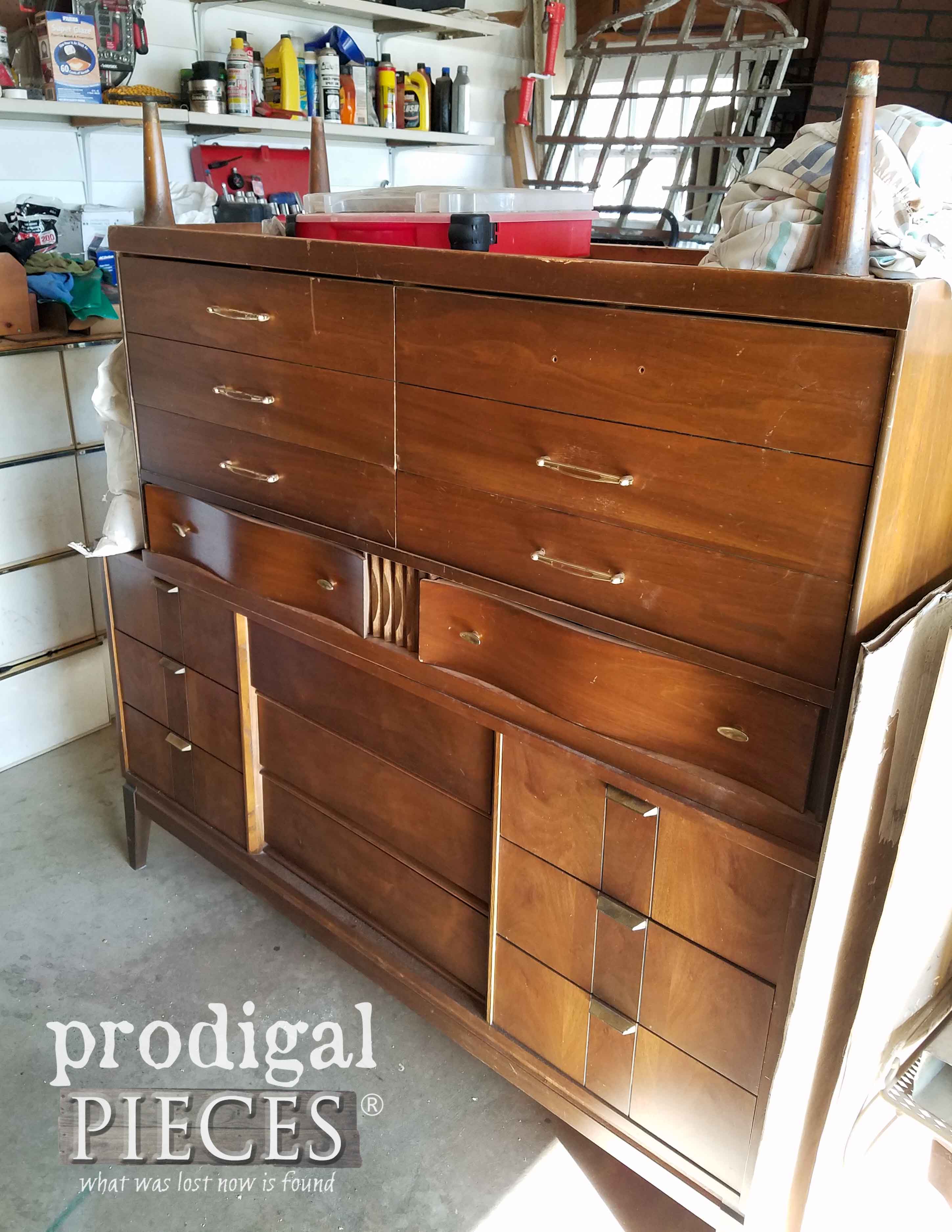 Pair of Stacked Mid Century Modern Dressers by Prodigal Pieces | prodigalpieces.com