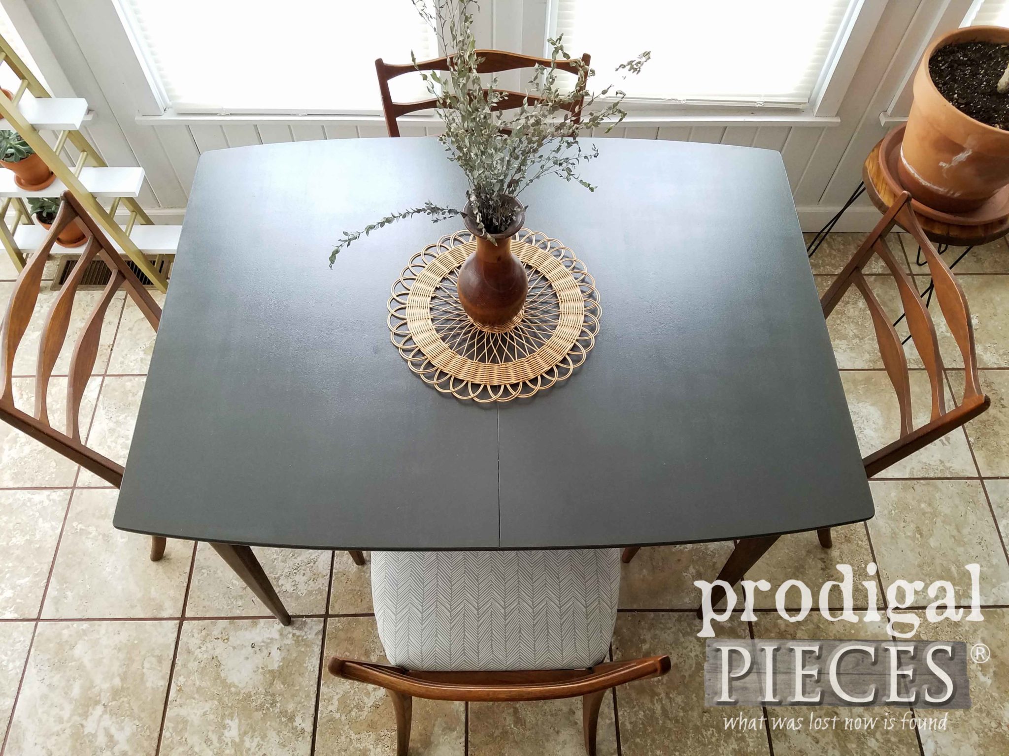 Painted Laminate Tabletop with Step-by-Step instructions by Larissa of Prodigal Pieces | How to Paint Laminate Furniture | prodigalpieces.com
