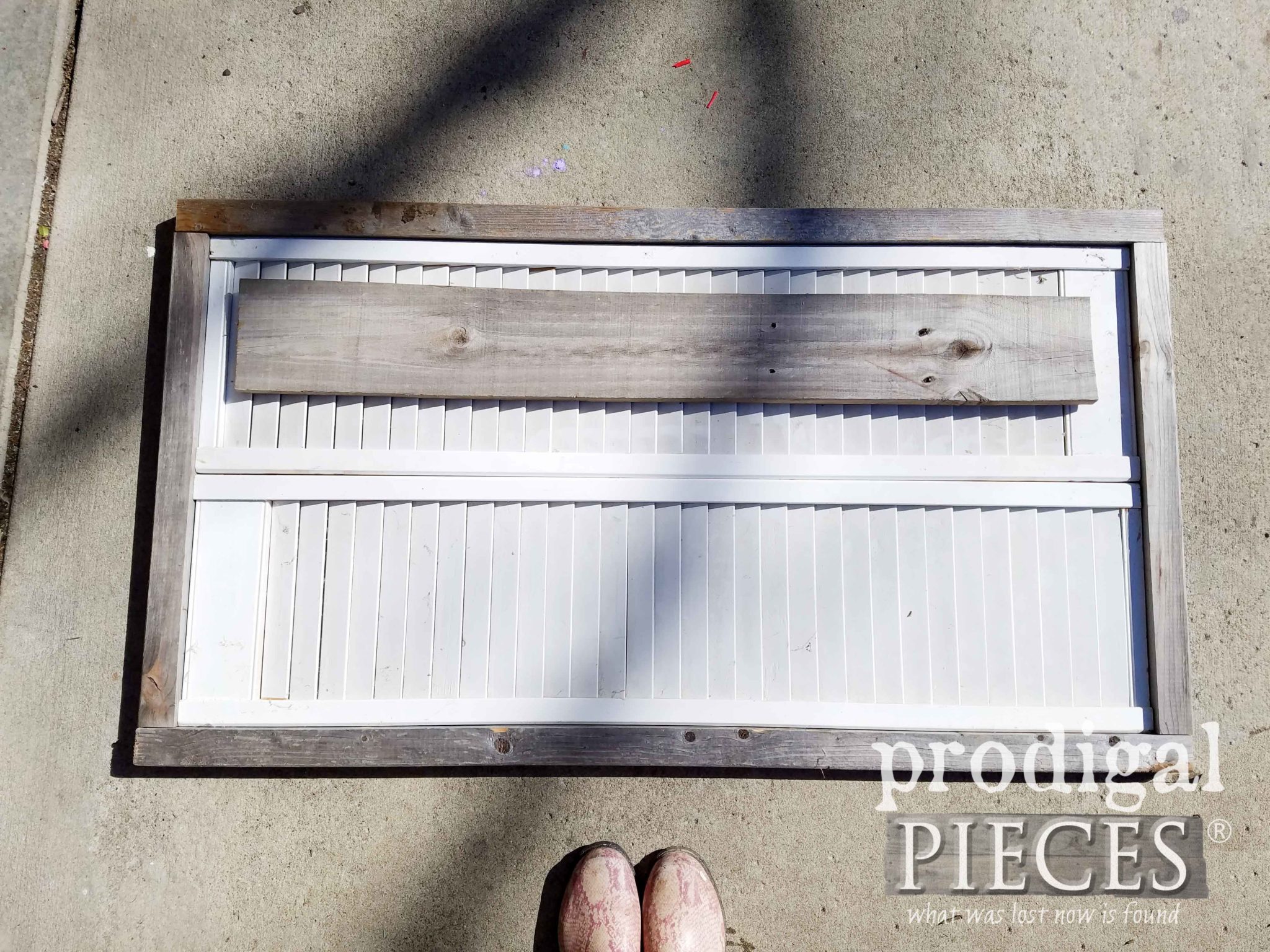 Dry Fit Repurposed Louver Door Wall Art | Prodigal Pieces | prodigalpieces.com