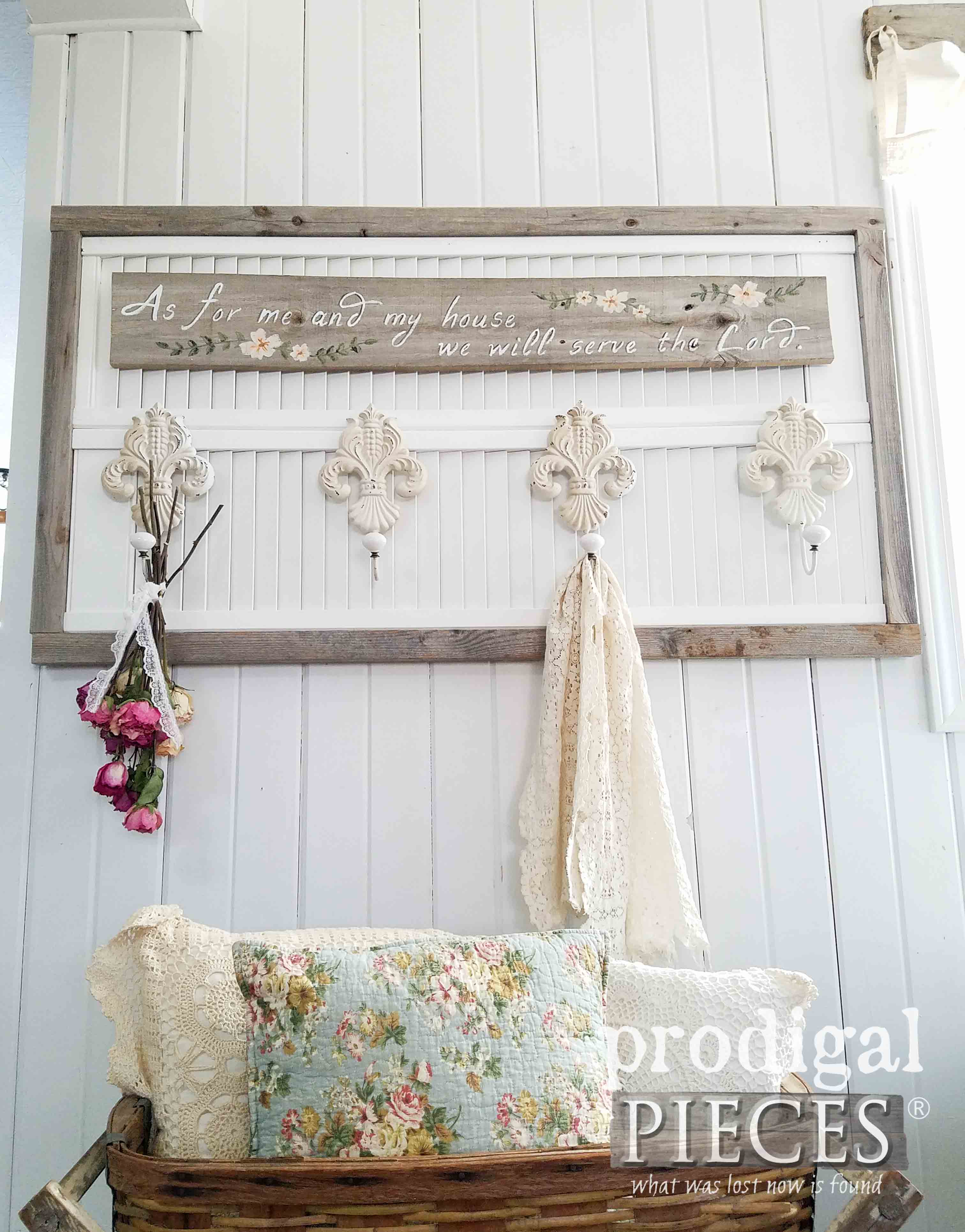 Farmhouse Chic Coat or Towel Rack Made with Reclaimed Wood by Larissa of Prodigal Pieces | prodigalpieces.com