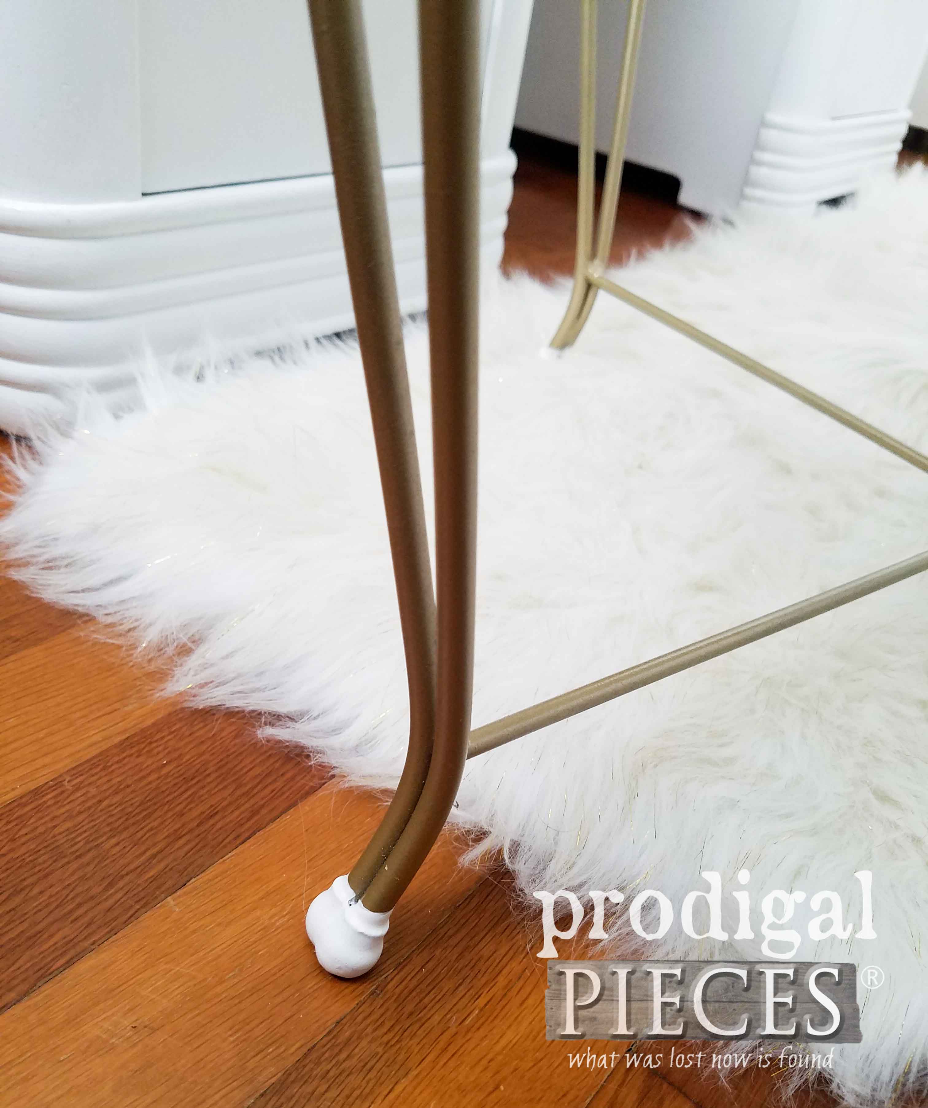 Rubber Dipped Vanity Chair Foot | prodigalpieces.com