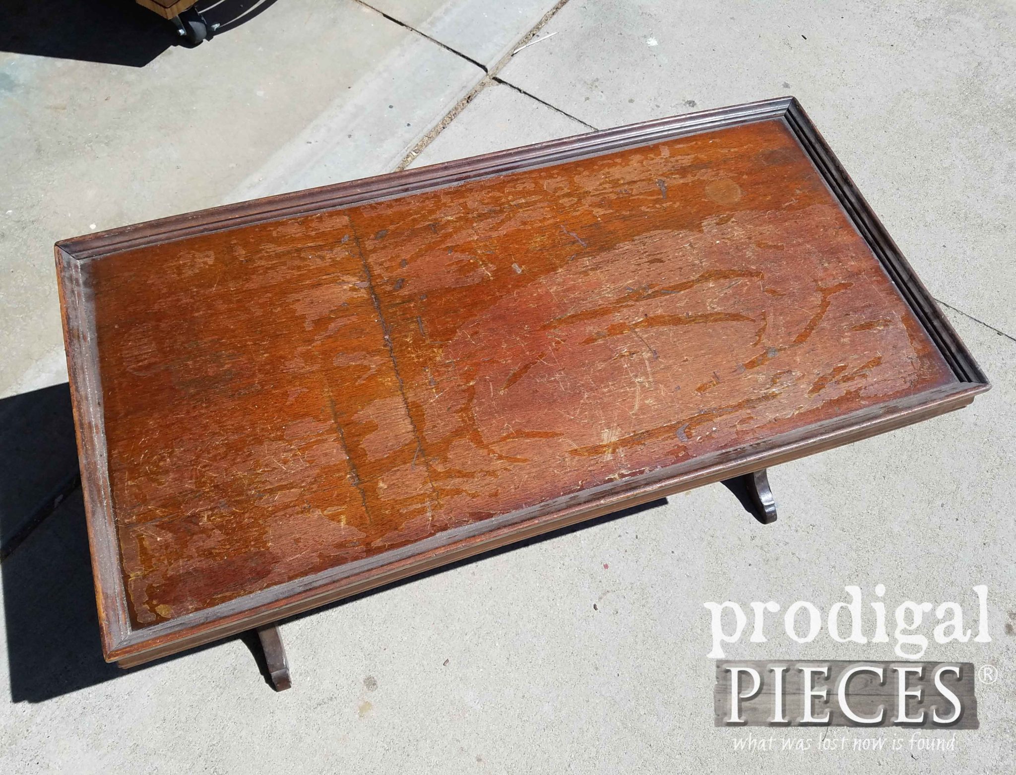 Coffee Table Damaged Top | prodigalpieces.com