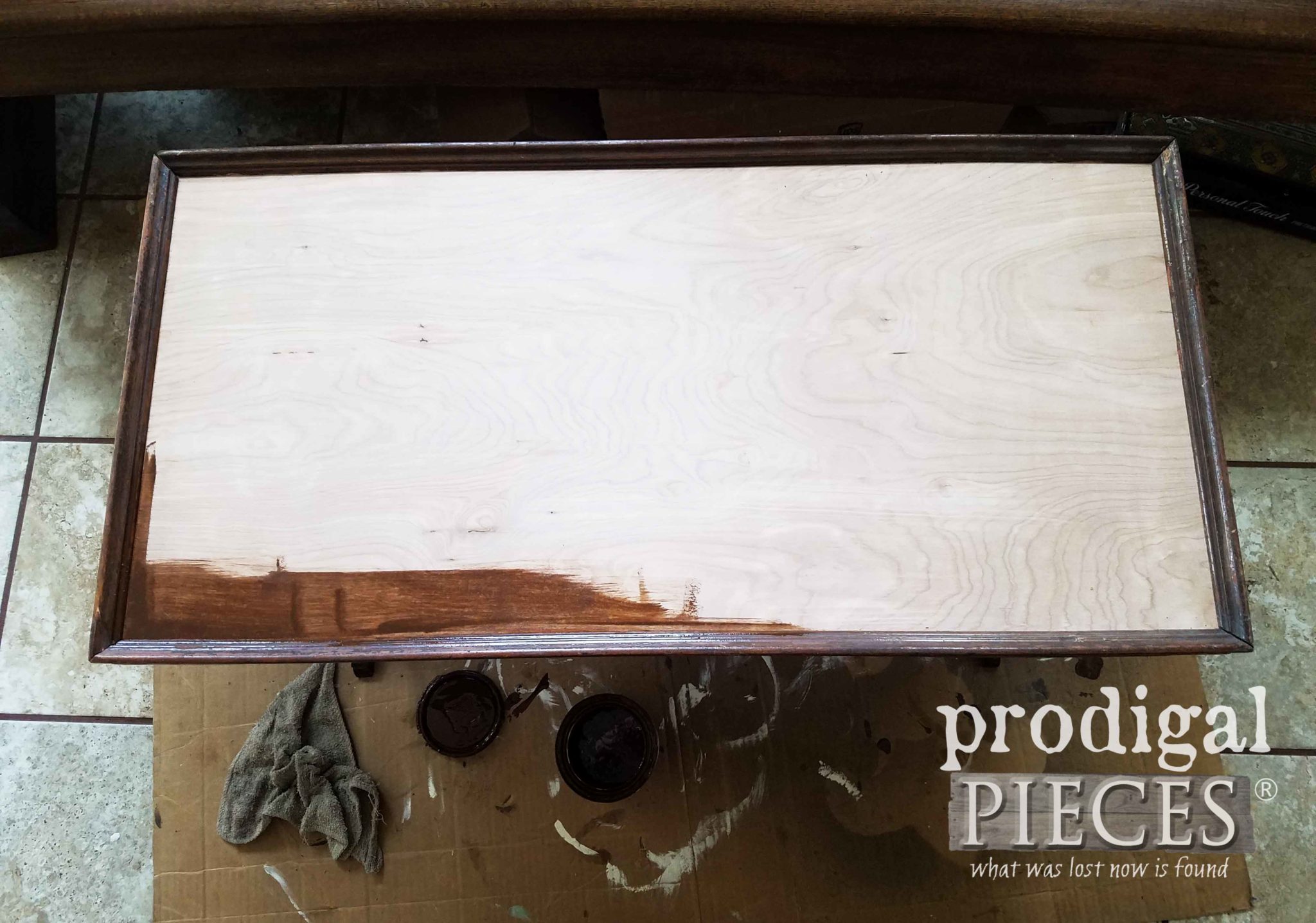 Replace Table Top on Antique Lyre Coffee Table | prodigalpieces.com