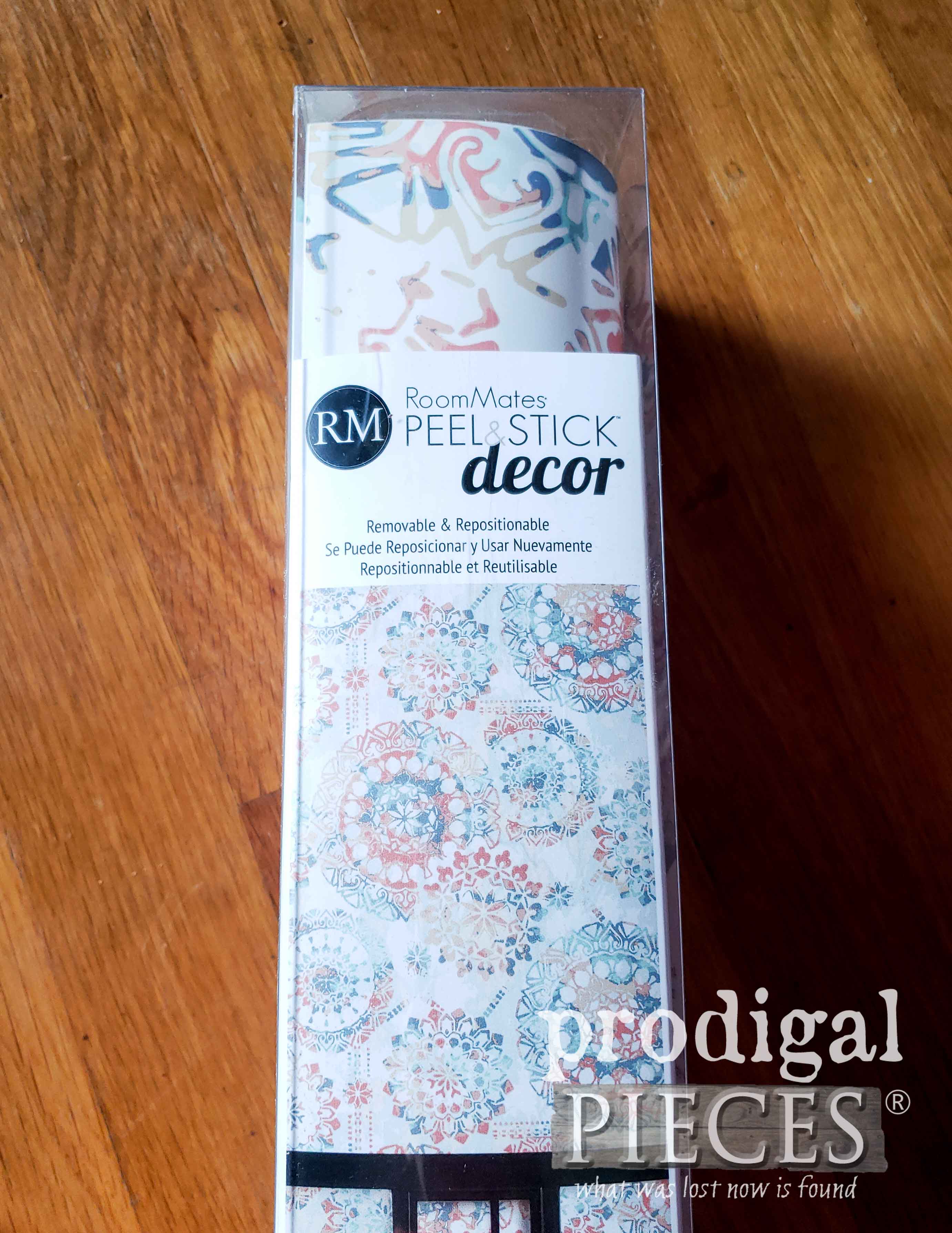 RoomMates Peel & Stick Repositionable Wallpaper for Vintage Bookcase by Larissa of Prodigal Pieces | prodigalpiececes.com 