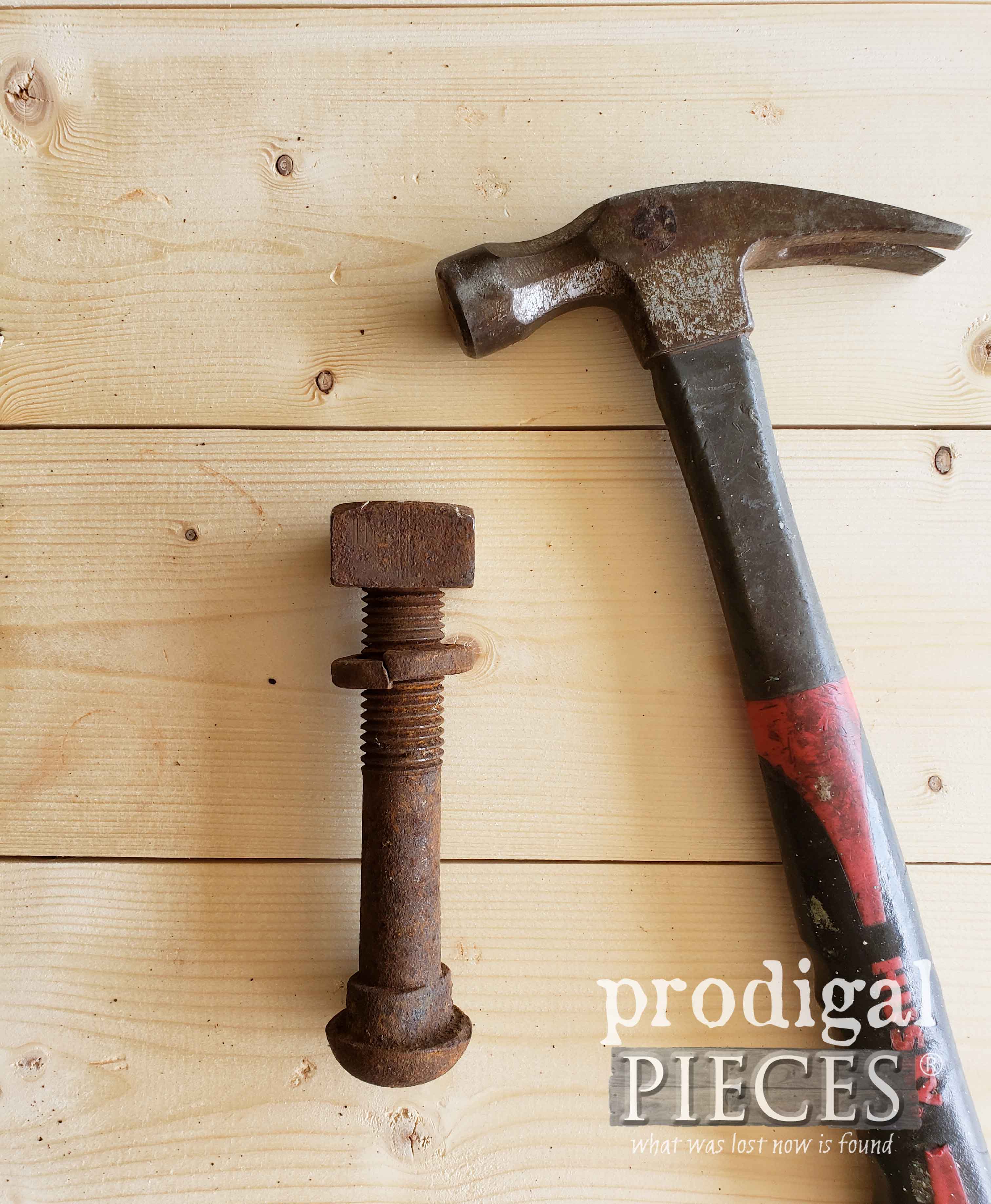 Rusty Tools to Help Build DIY Reclaimed Workbench by Larissa of Prodigal Pieces | prodigalpieces.com