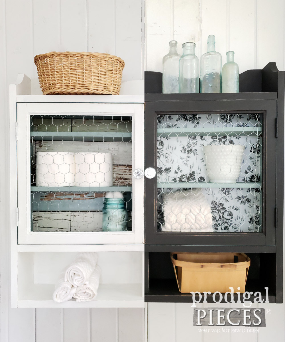 Side-by-Side Medicine Cabinet Makeover by Larissa of Prodigal Pieces | prodigalpieces.com