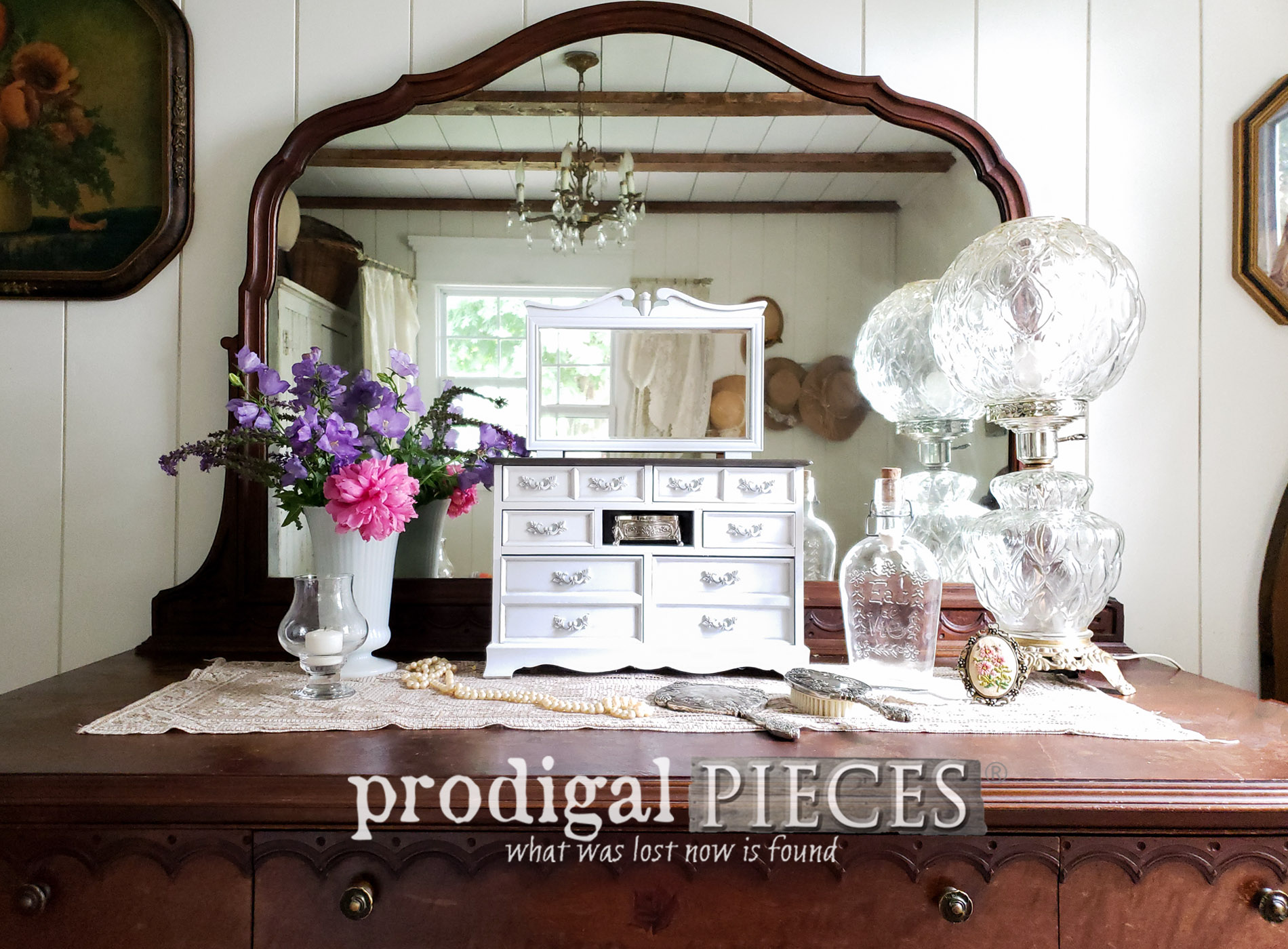 Featured Mini Dresser Makeover ~ Musical Jewelry Box Fun by Prodigal Pieces | prodigalpieces.com