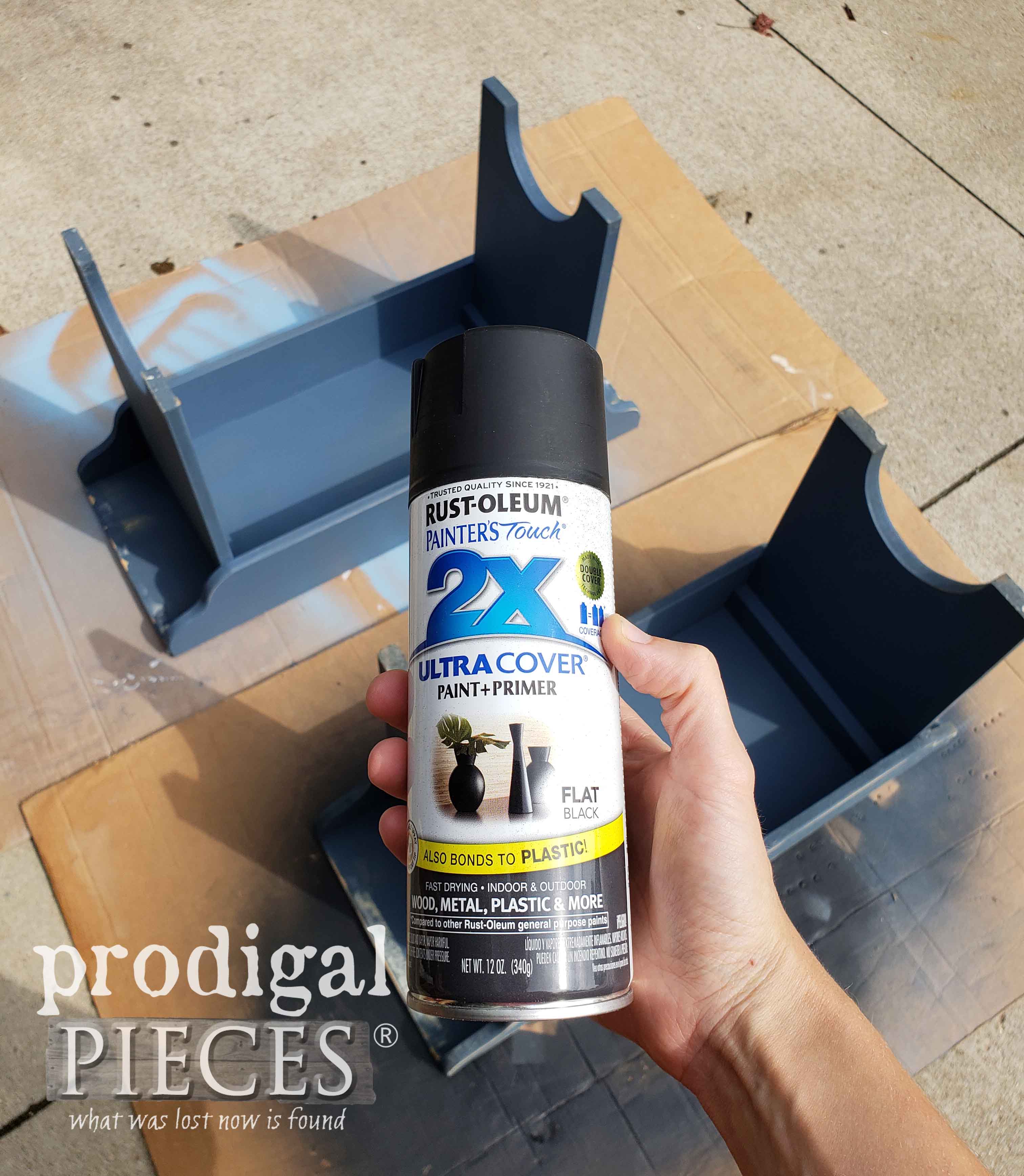 RustOleum Flat Black Spray Paint for Benches | prodigalpieces.com
