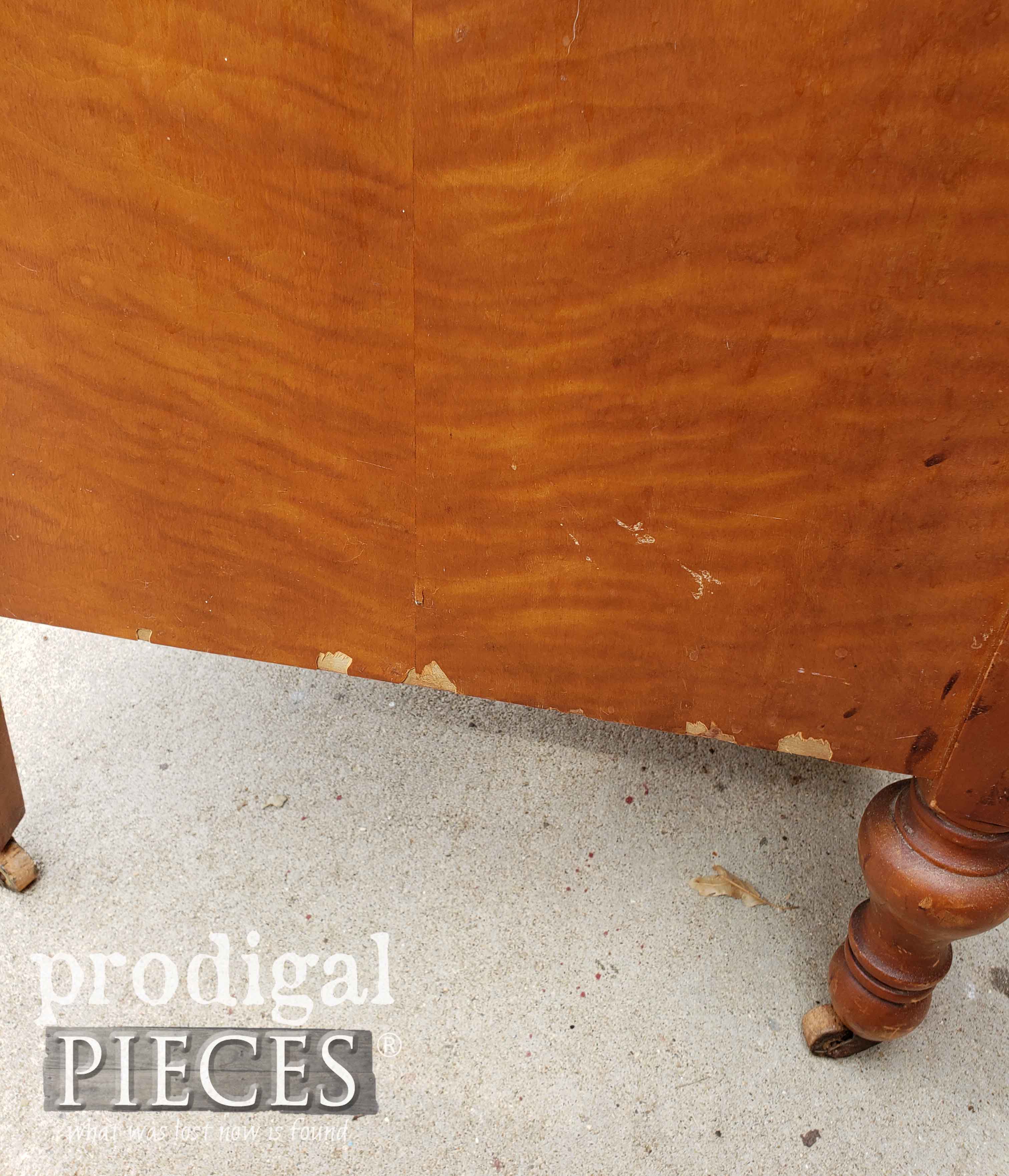 Damaged Veneer on Dresser Side | prodigalpieces.com