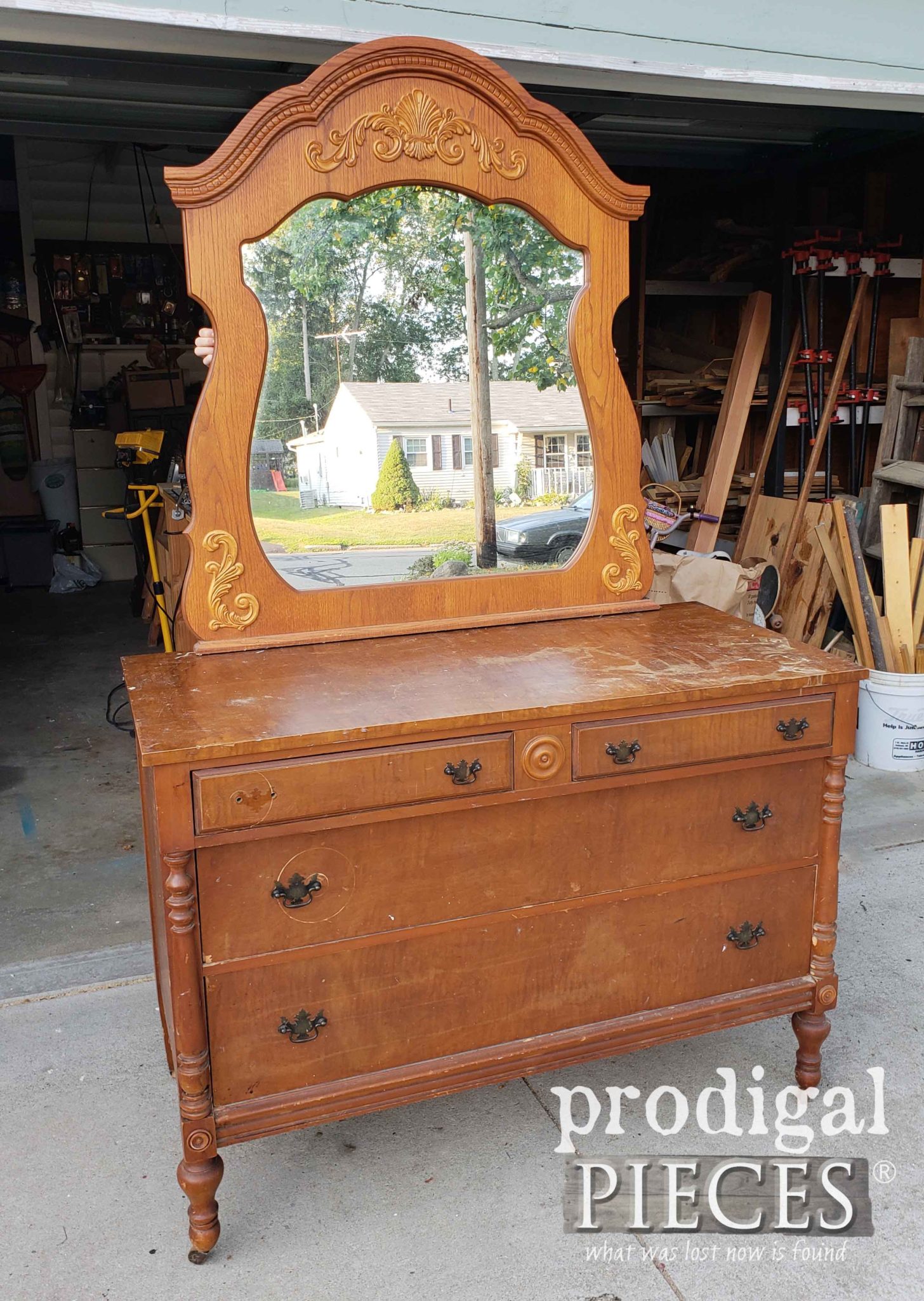 Mismatched Dresser Set Before Makeover by Prodigal Pieces | prodigalpieces.com