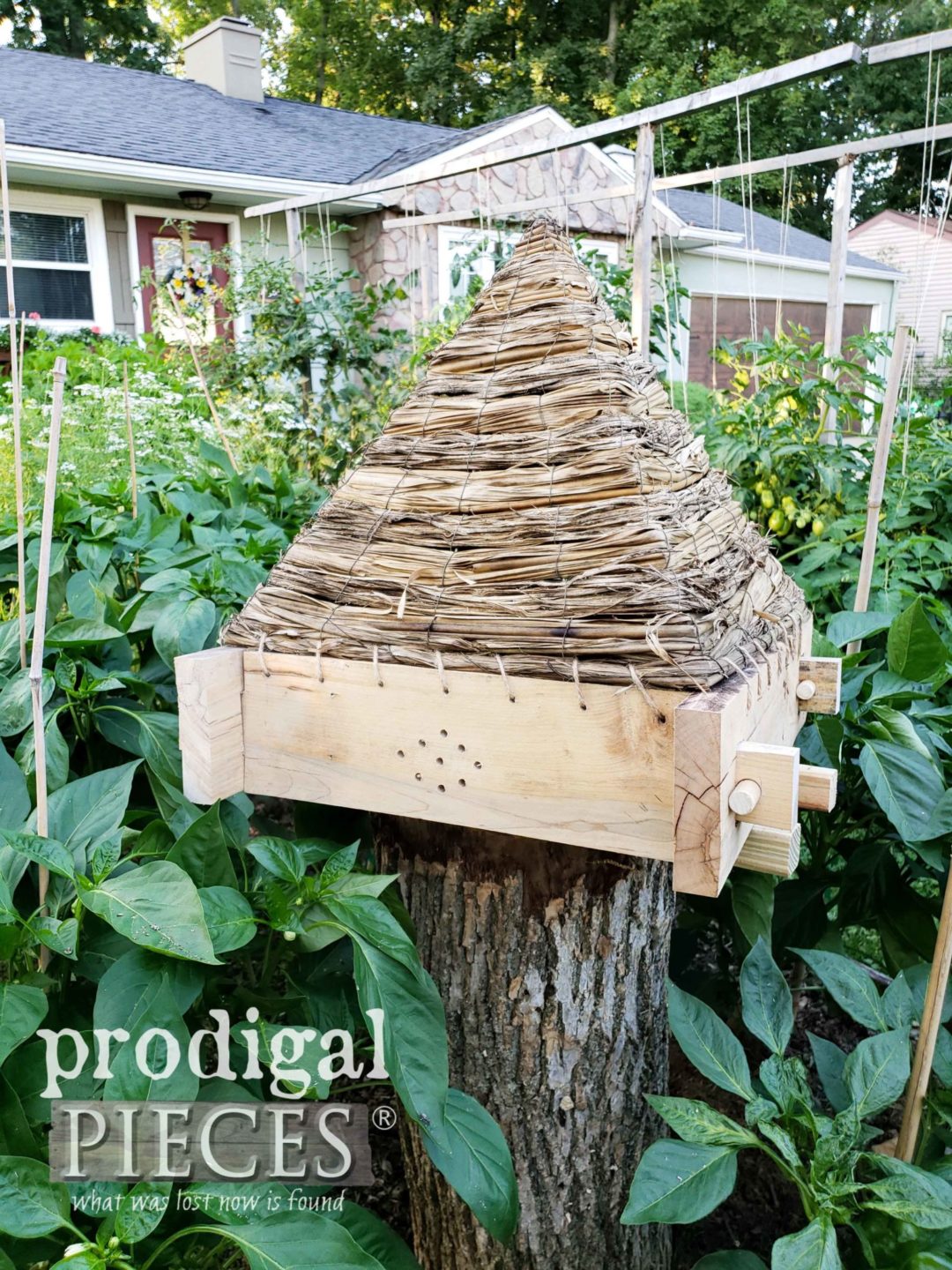 DIY Bee Skep From Upcycled Materials - Prodigal Pieces