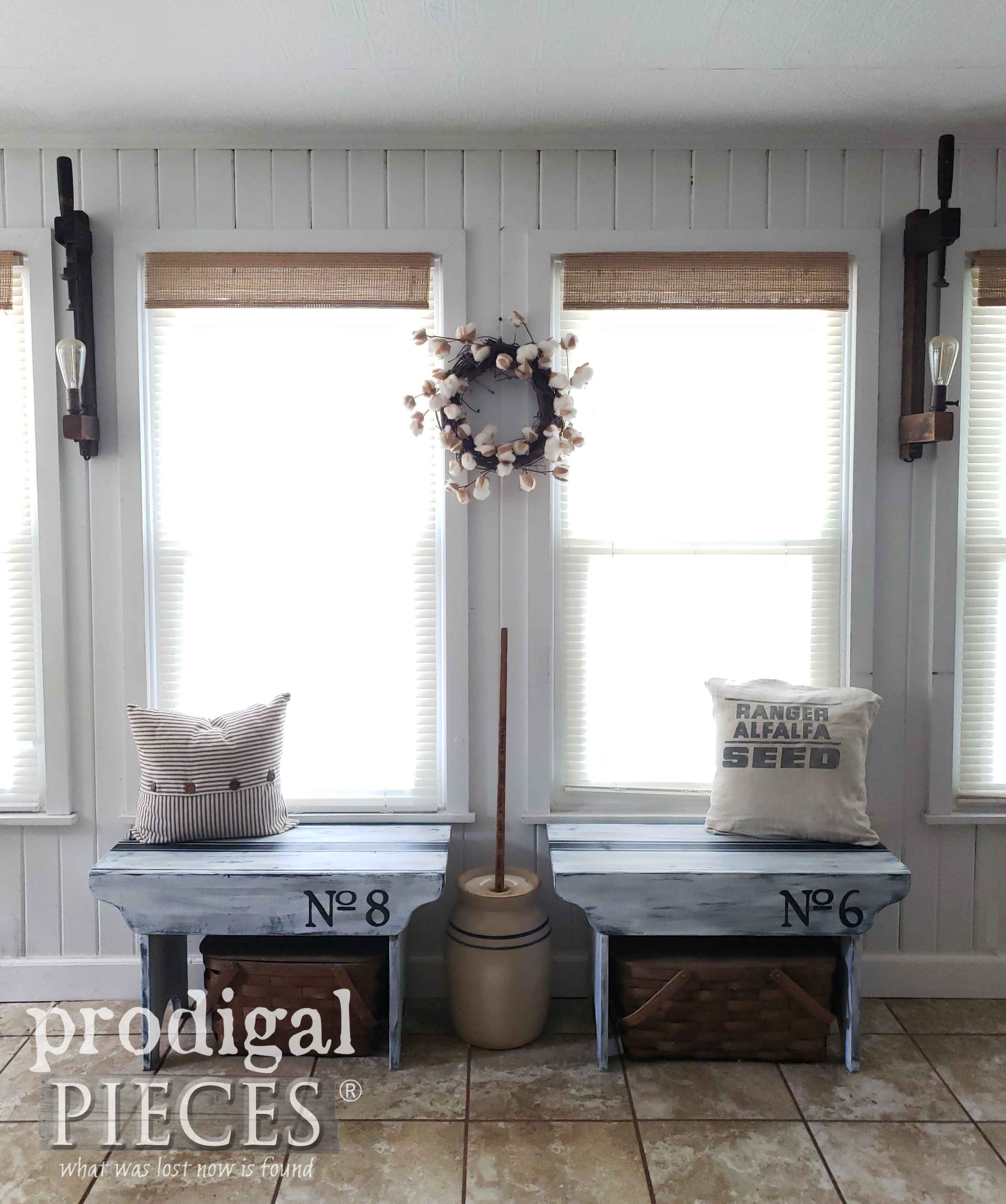 Handmade Rustic Farmhouse Benches for Entry, Bedroom, Living Room, and More | by Prodigal Pieces | prodigalpieces.com #prodigalpieces