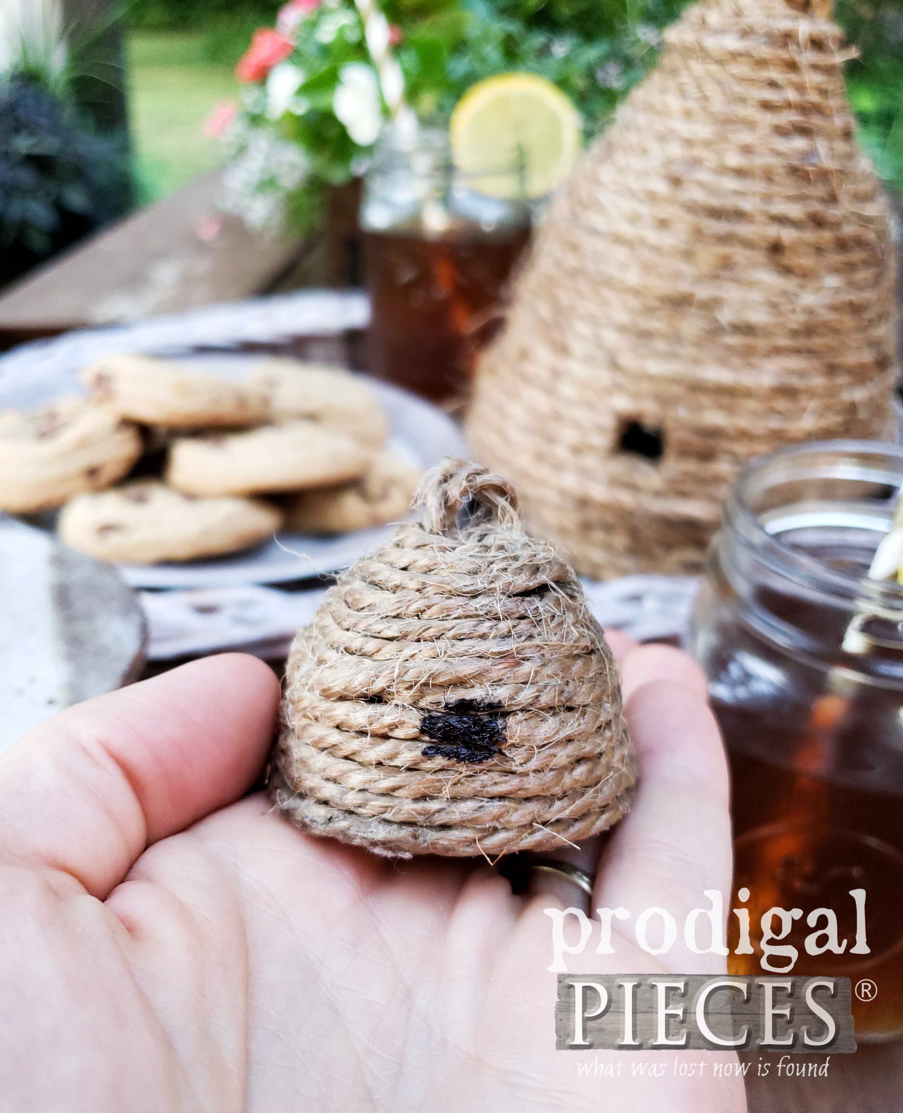 Miniature Bee Skep for Party Favors, Kids Crafts or Farmhouse Home Decor by Prodigal Pieces | prodigalpieces.com