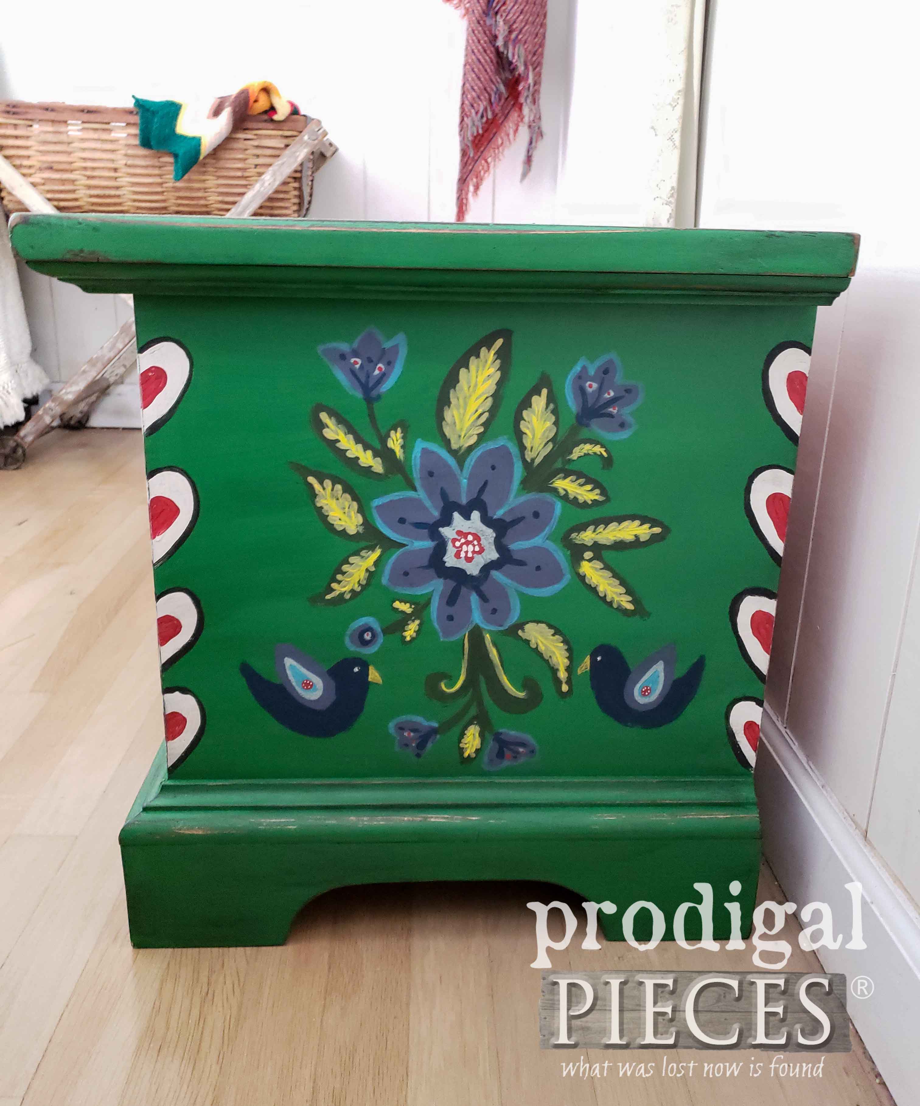 Polish Hand-Painted Furniture with Primitive Folk Art Style by Larissa of Prodigal Pieces | prodigalpieces.com