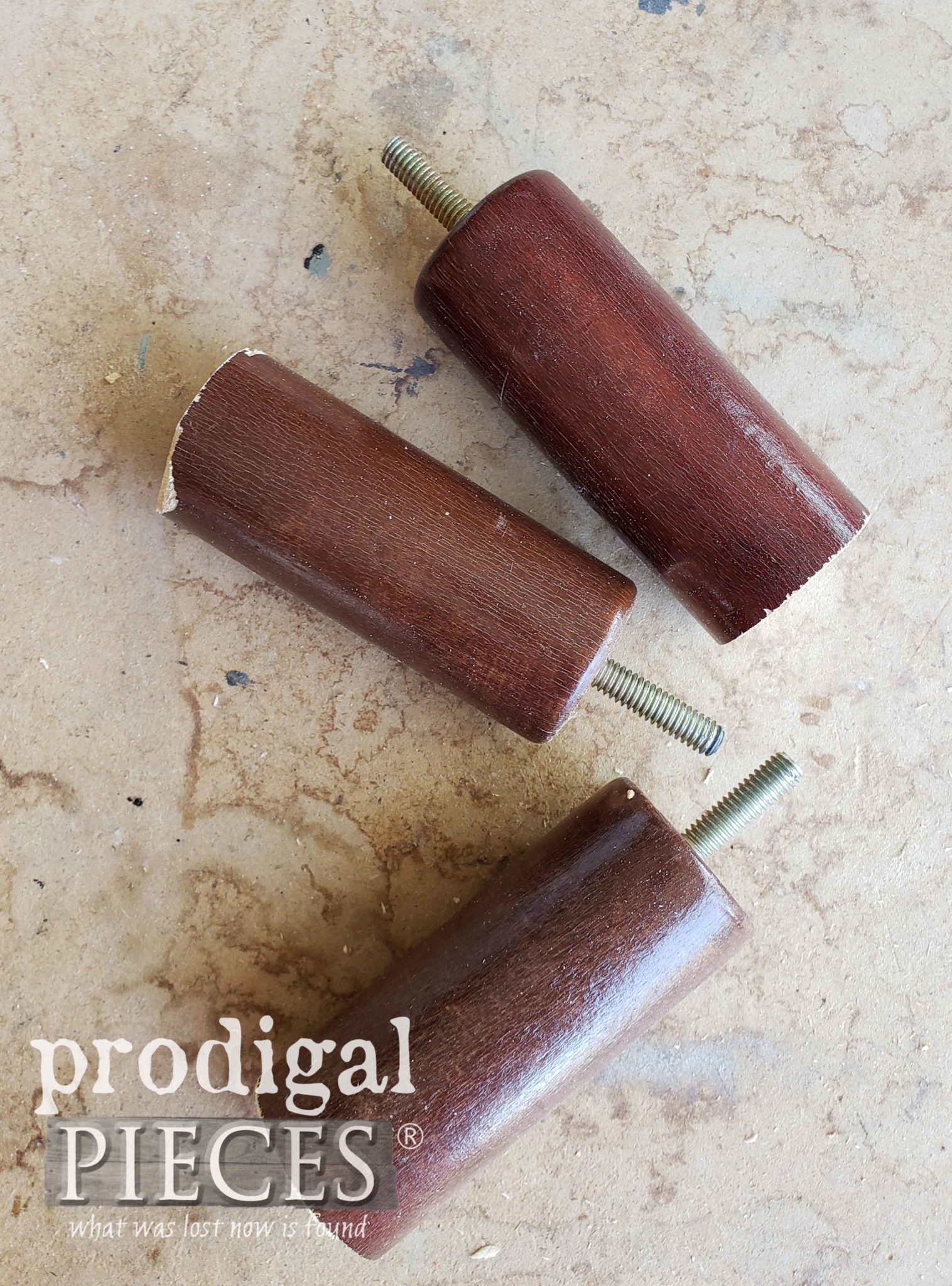 Upcycled Couch Feet for DIY Bamboo Candlesticks | prodigalpieces.com