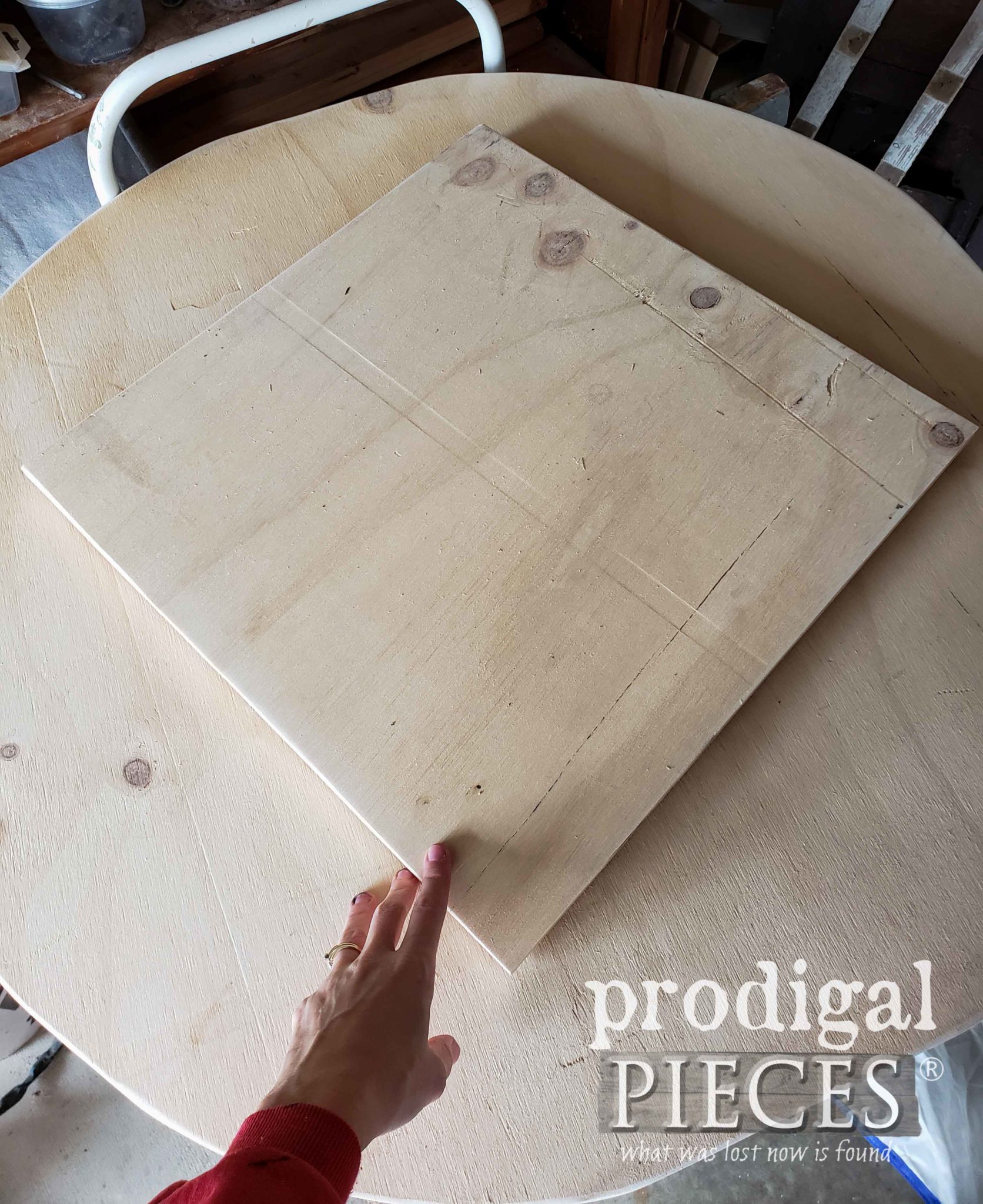 Assembled DIY Furniture Lazy Susan from the Back | Prodigal Pieces | prodigalpieces.com