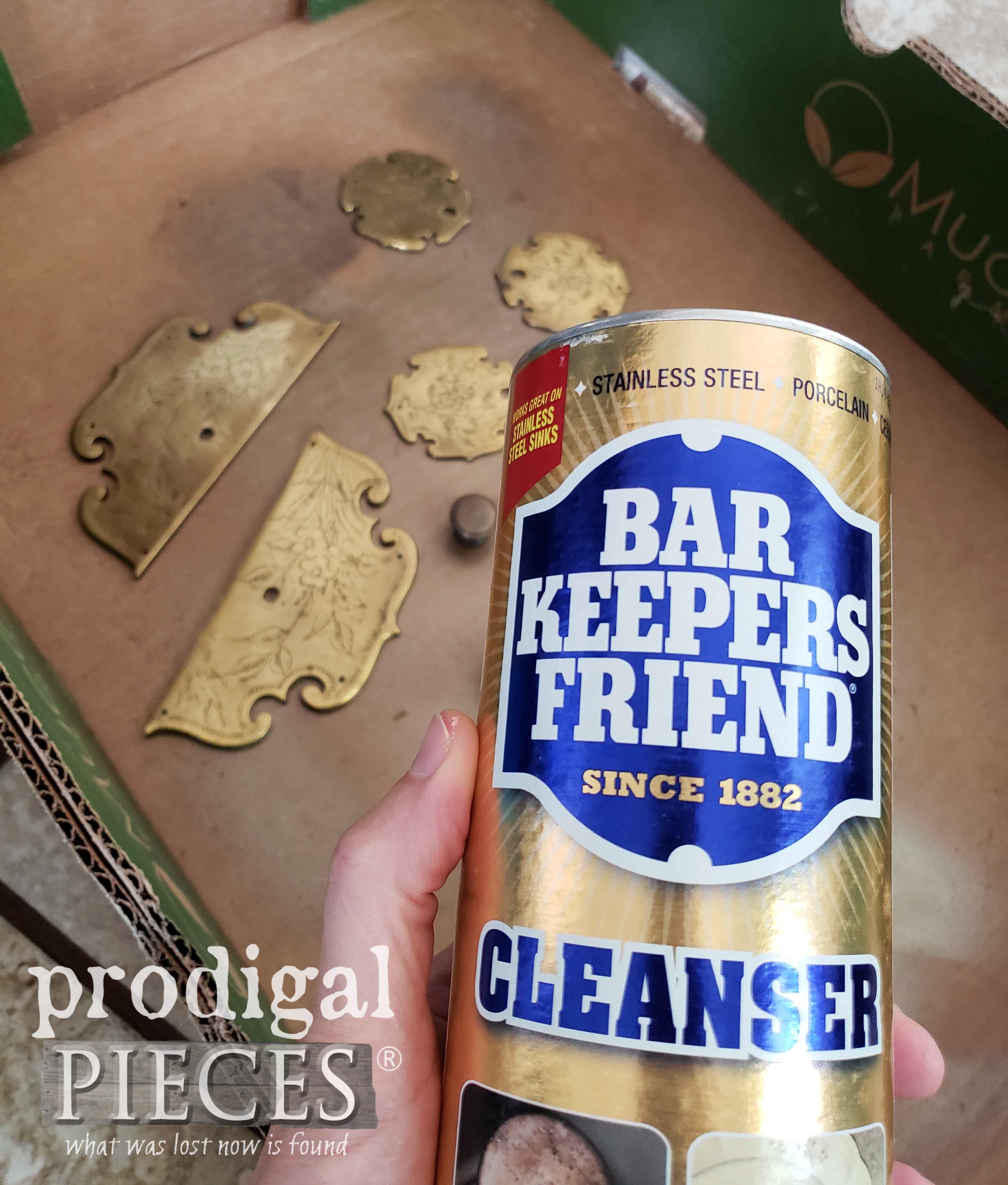 Bar Keepers Friend for Polishing Vintage Brass, Porcelain, Stainless Steel, Copper, and more | prodigalpieces.com