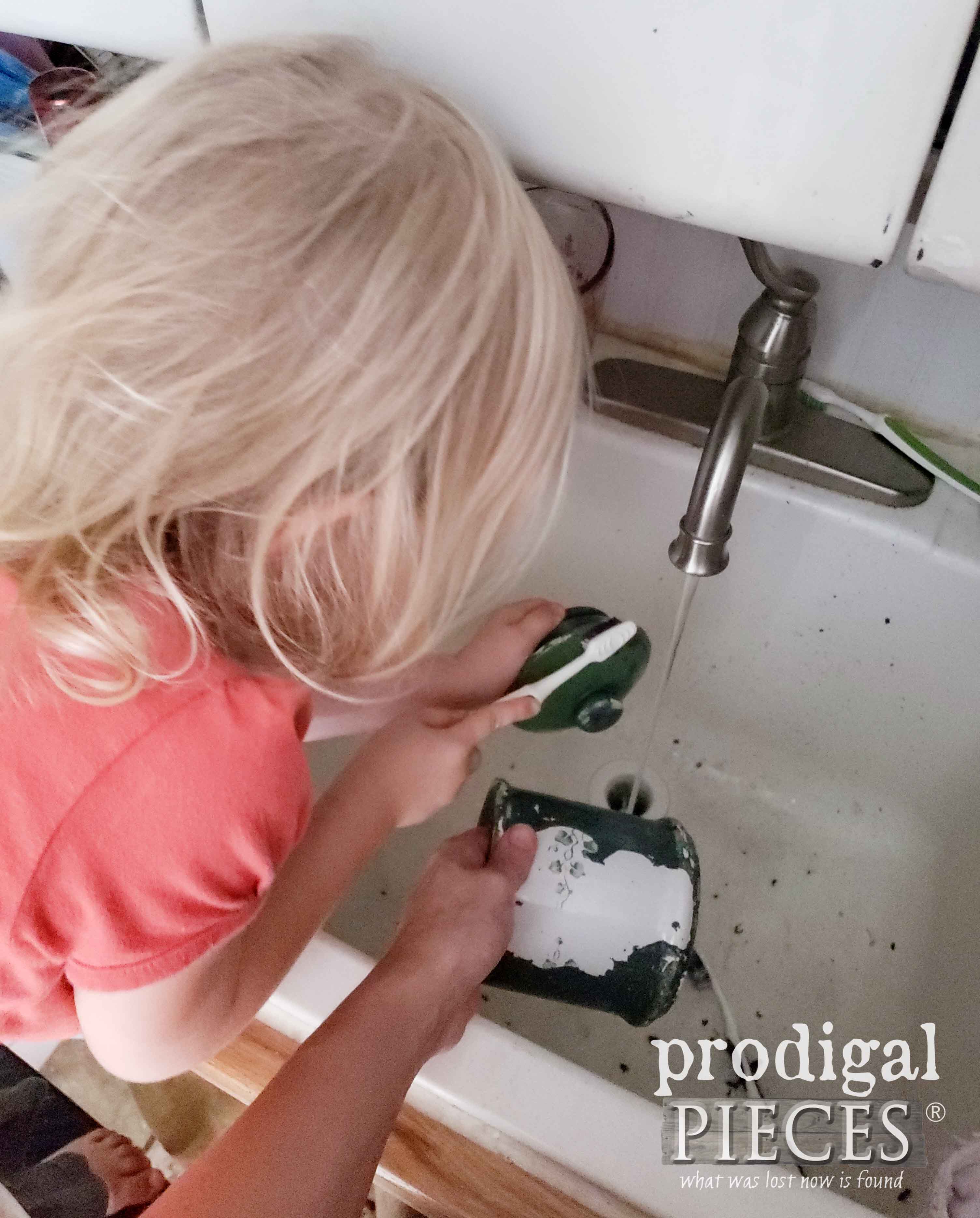 Cleaning Canisters with Toddler Help | prodigalpieces.com