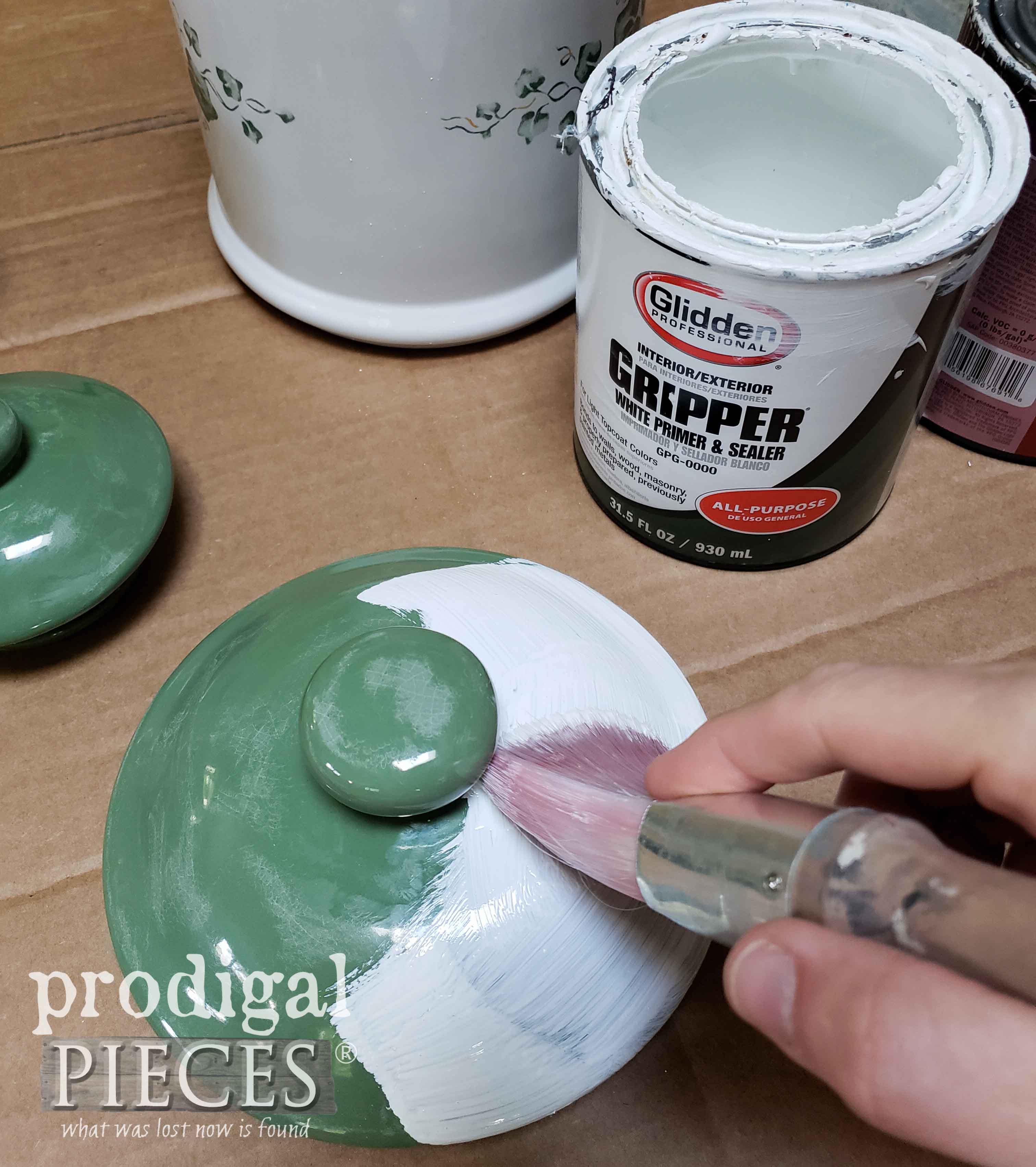 Priming Kitchen Canister with Gripper Primer | prodigalpieces.com