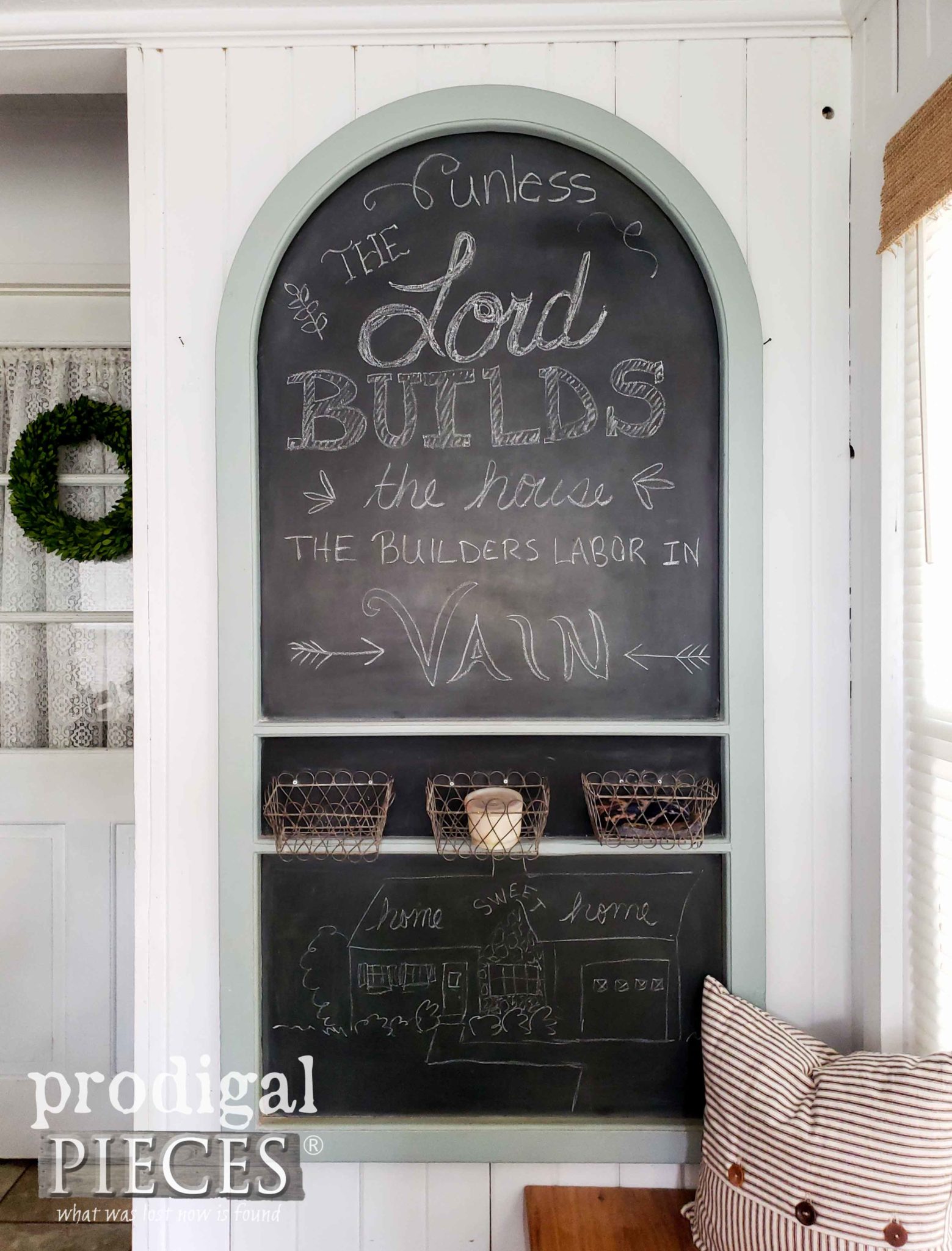 Repurposed Screen Door Turned Chalkboard by Larissa of Prodigal Pieces | prodigalpieces.com