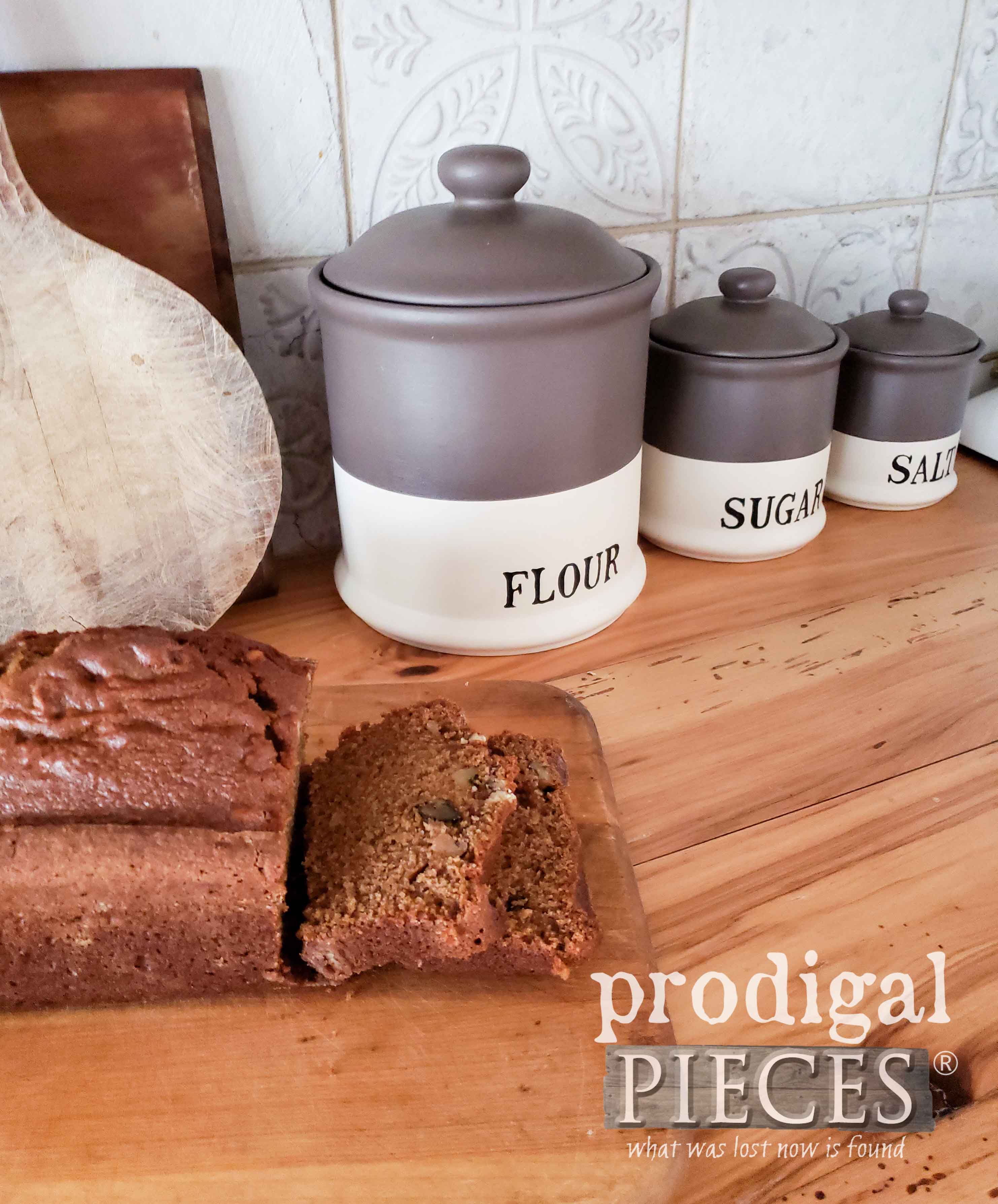 Rustic Farmhouse Kitchen with Homemade Pumpkin Bread by Prodigal Pieces | prodigalpieces.com