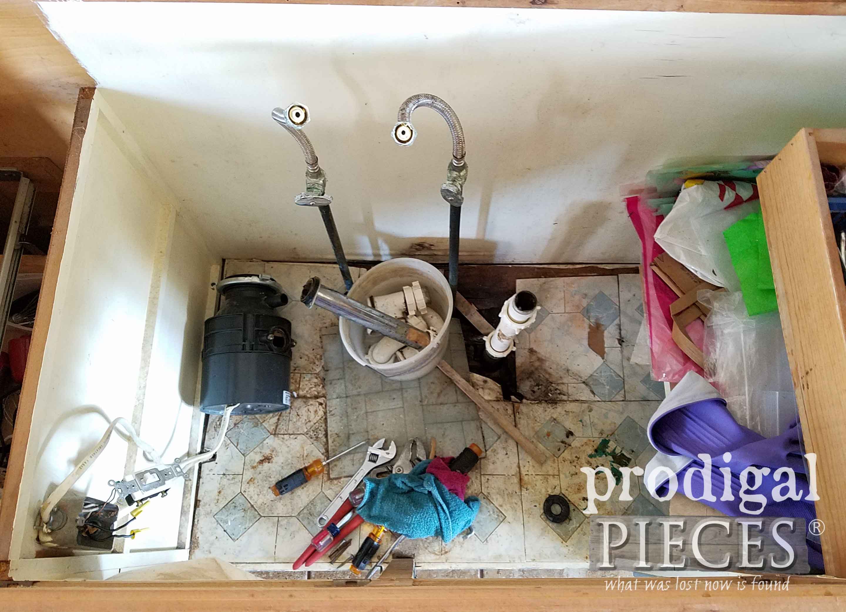 Rotted Out Sink Cabinet | prodigalpieces.com 