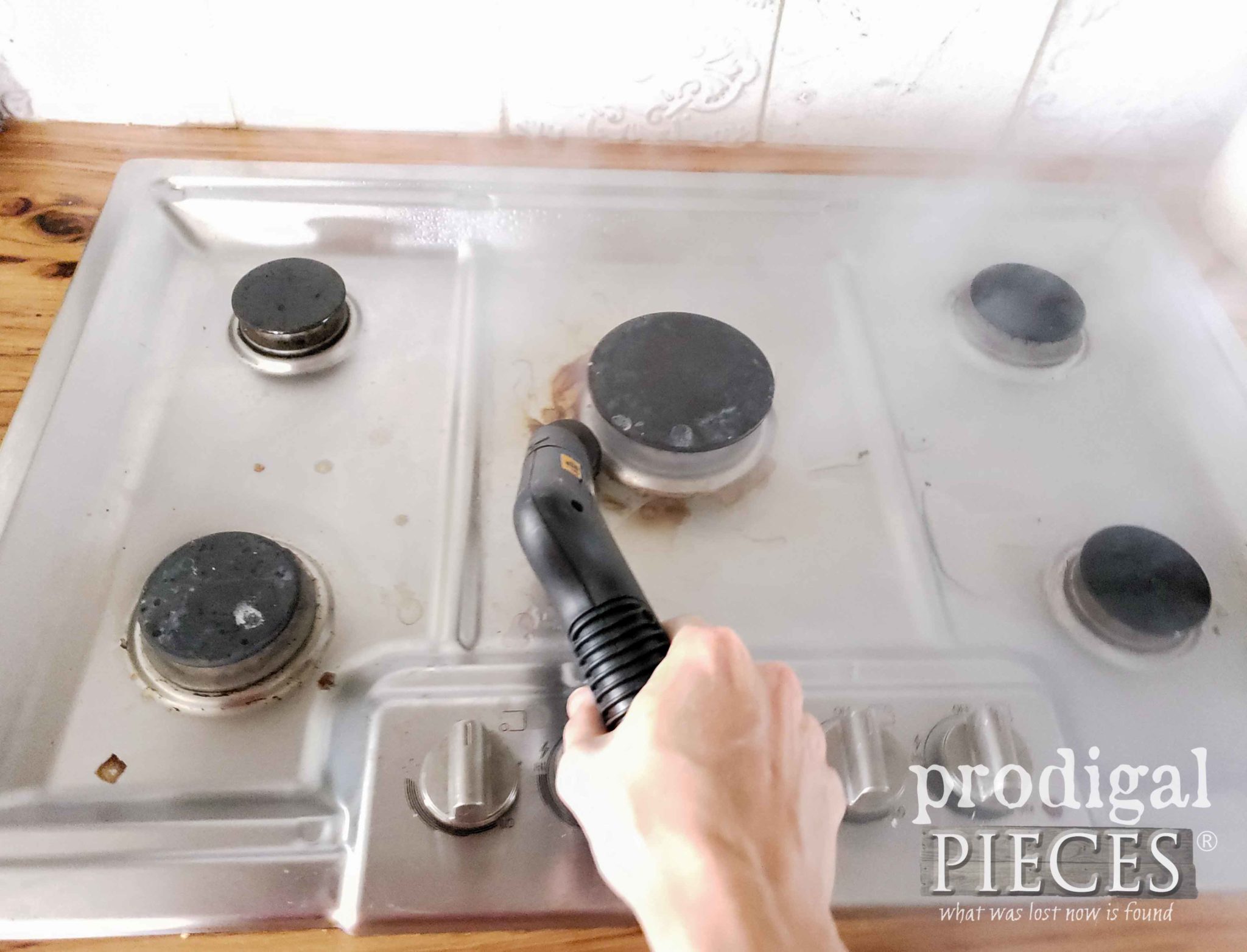 How to Steam Clean a Dirty Cooktop | prodigalpieces.com