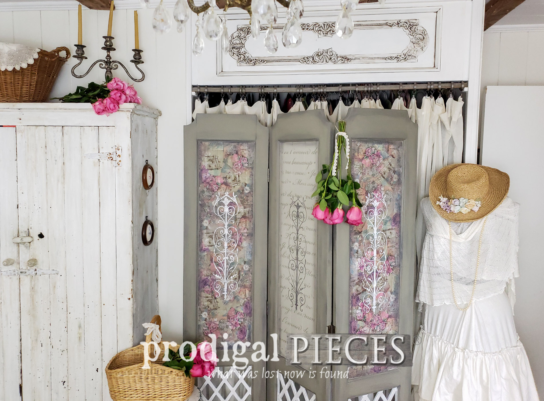 Featured Vintage Folding Screen Makeover by Larissa of Prodigal Pieces | prodigalpieces.com