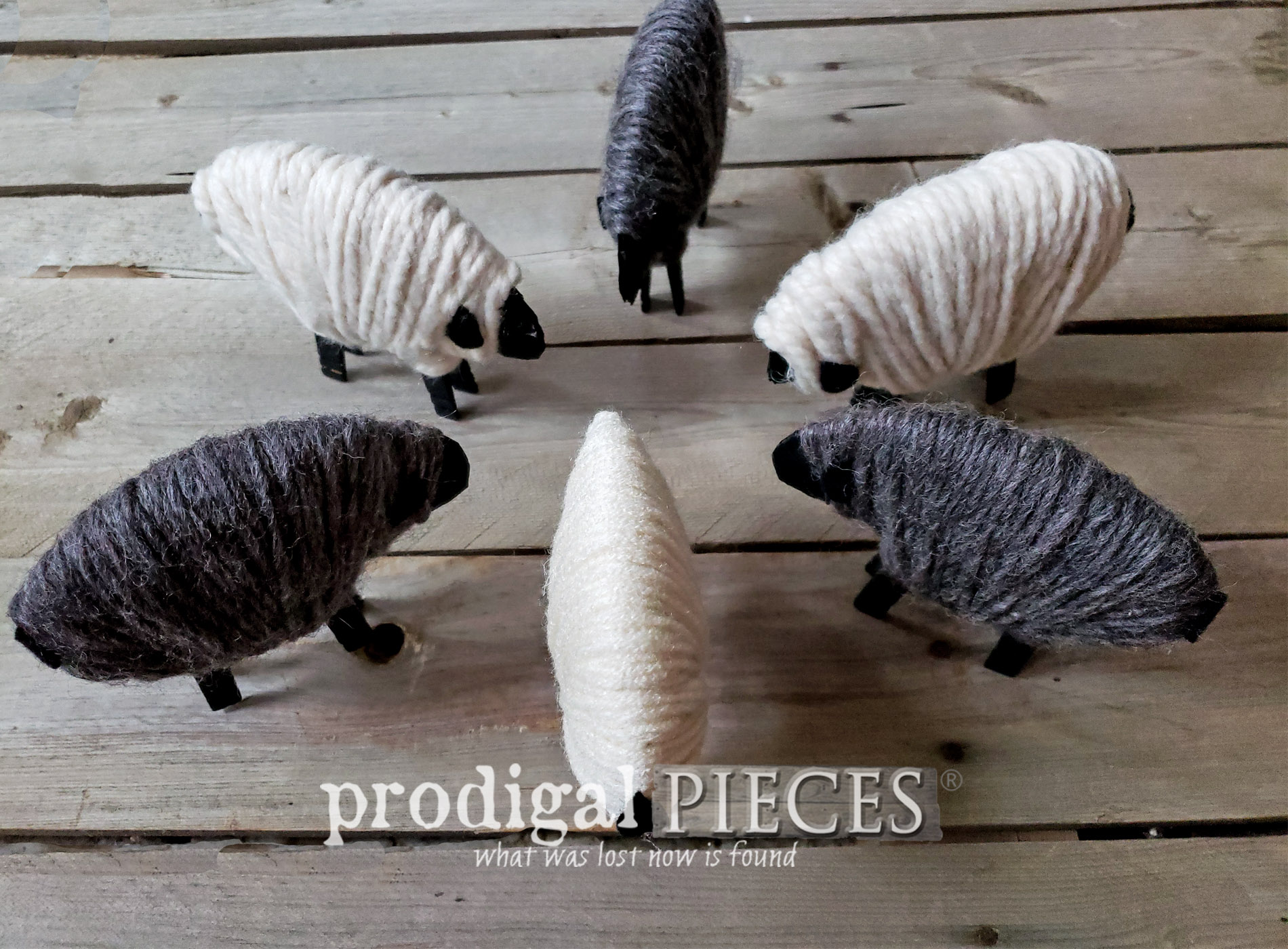 Featured DIY Woolly Clothespin Sheep Ornament with Video Tutorial by Larissa of Prodigal Pieces | prodigalpieces.com