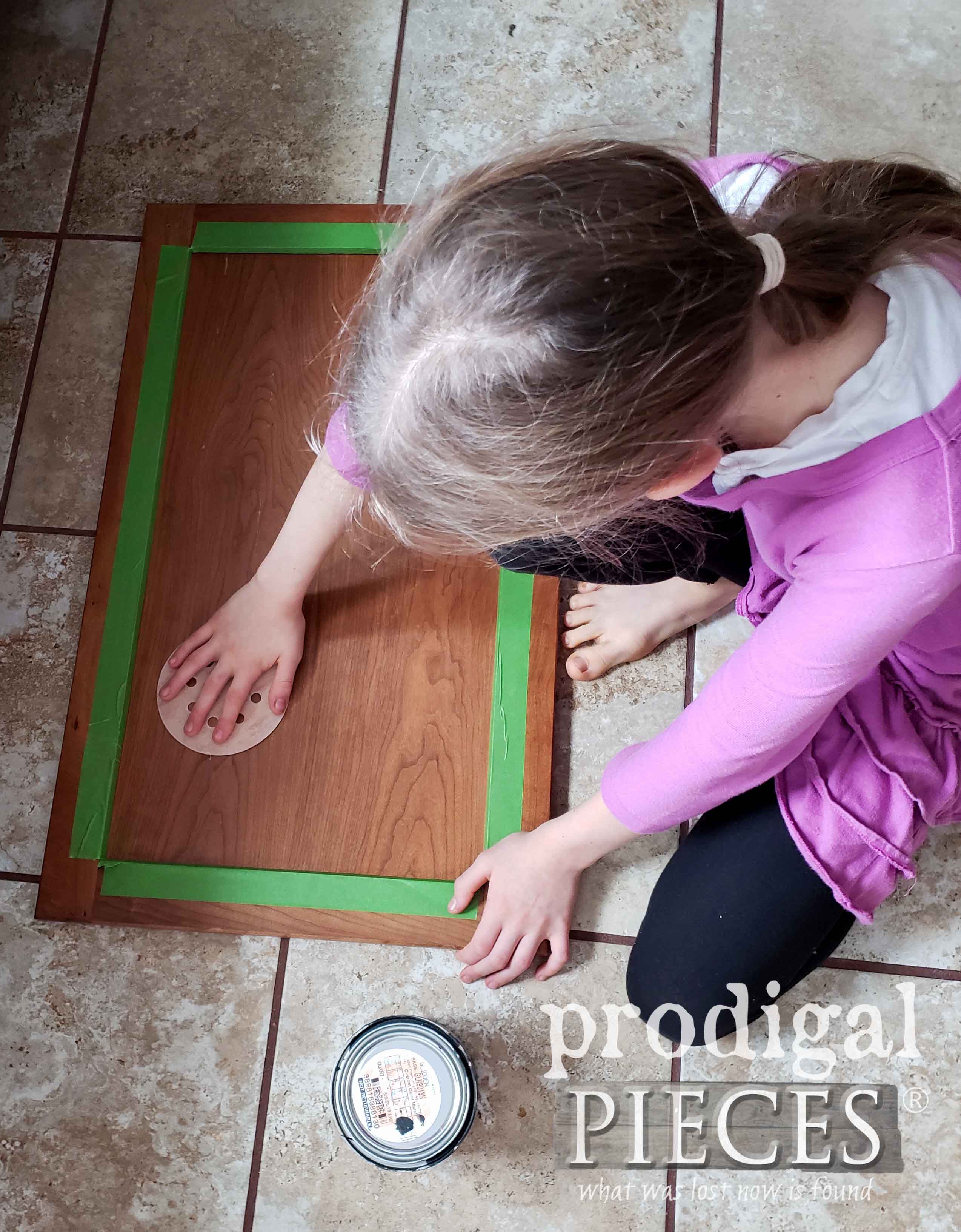 Sanding Cupboard Door to Prepare it for Paint | prodigalpieces.com