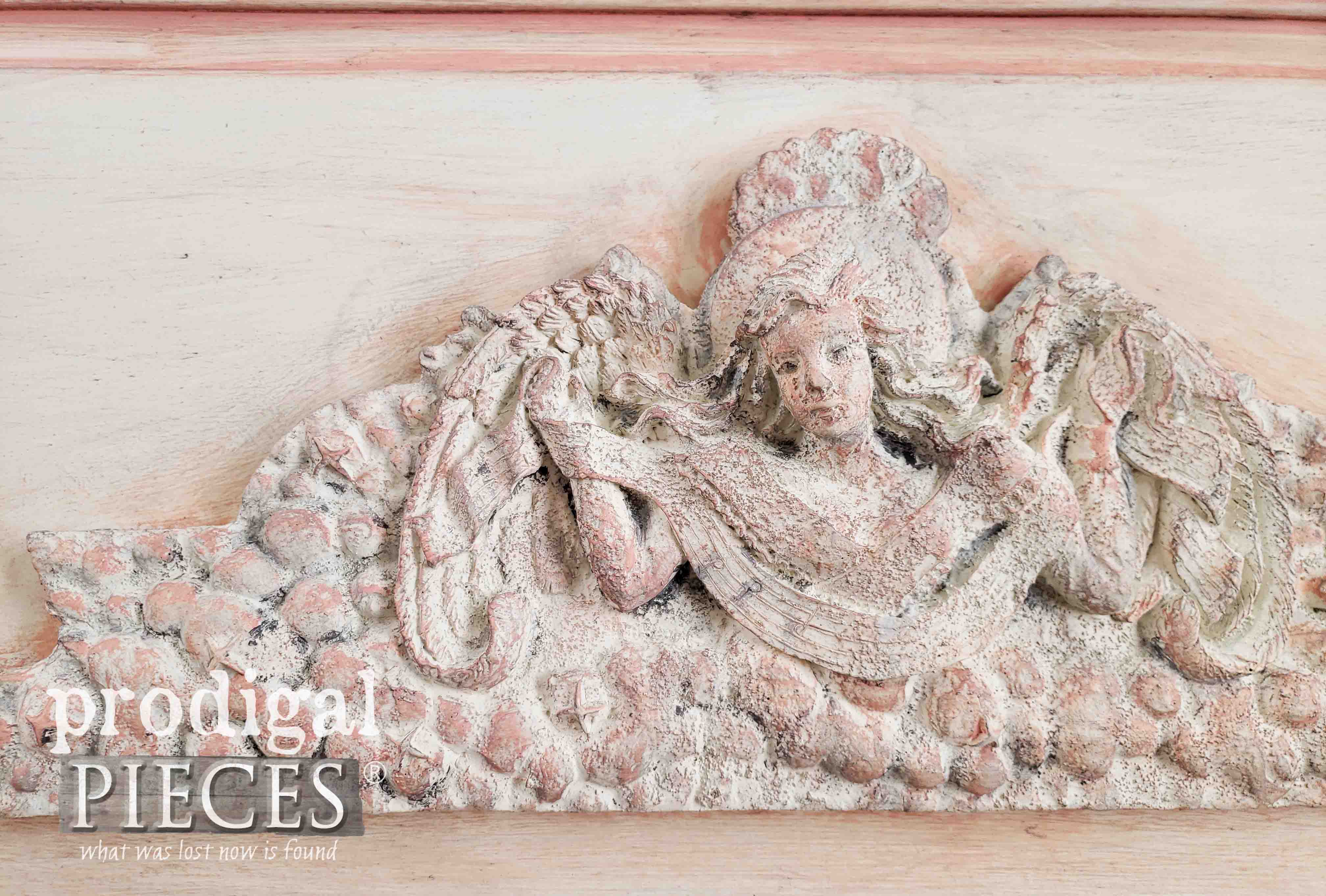 DIY French Relief Wall Art in Coral Pink by Prodigal Pieces | prodigalpieces.com
