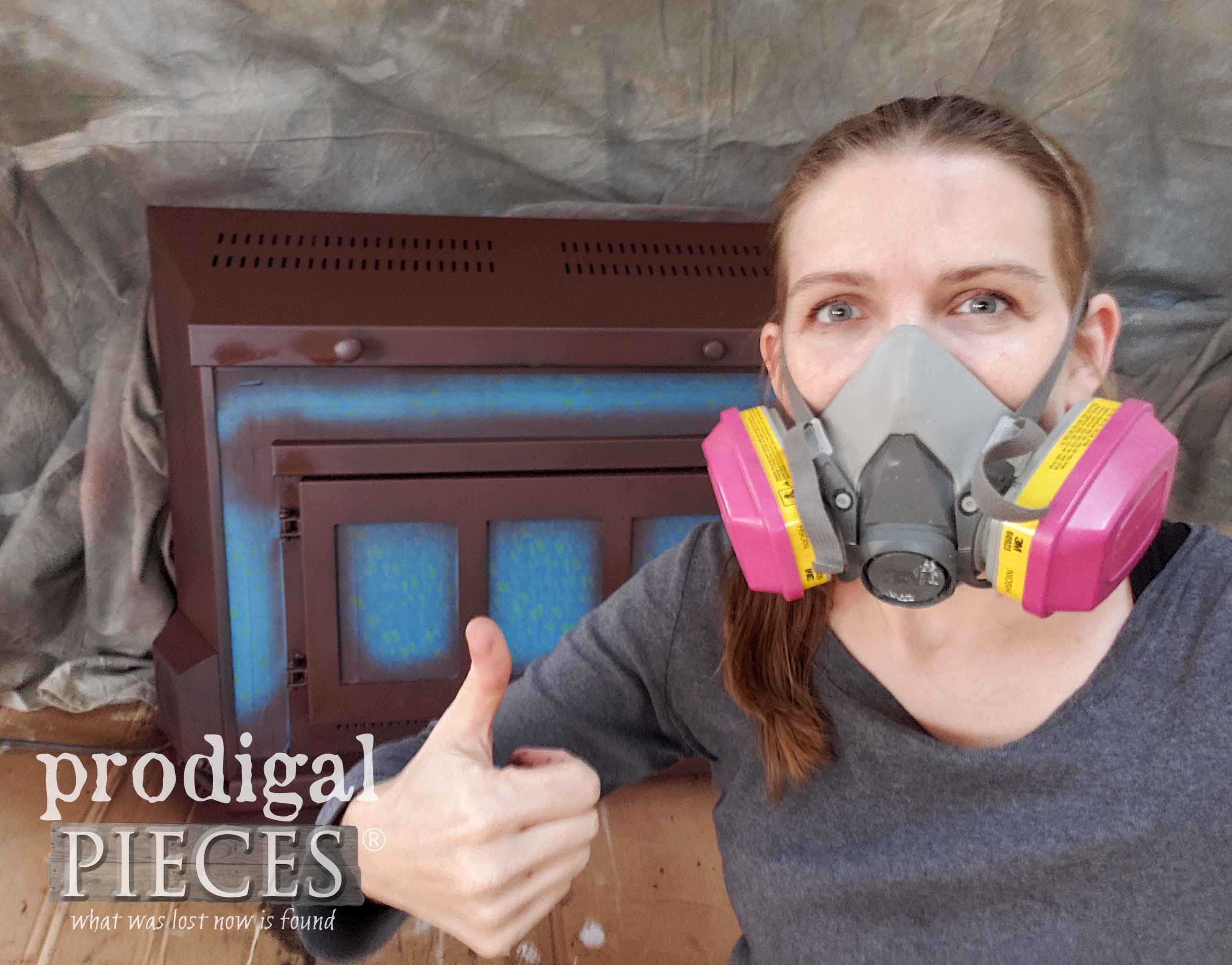 Larissa of Prodigal Pieces shows you how to clean and paint your fireplace surround and insert | prodigalpieces.com